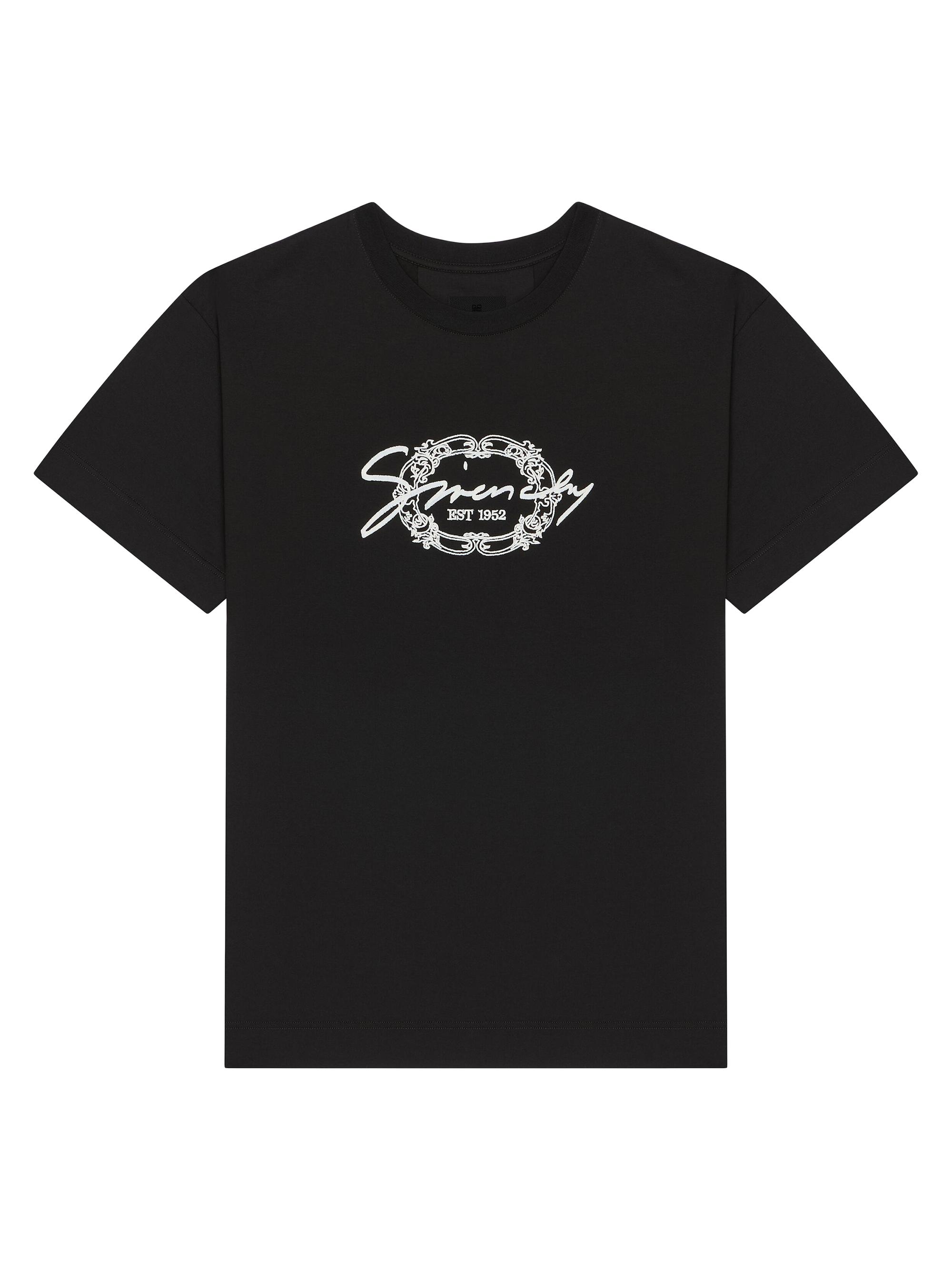 Givenchy Men's T-Shirt in Cotton with Medallion - Black