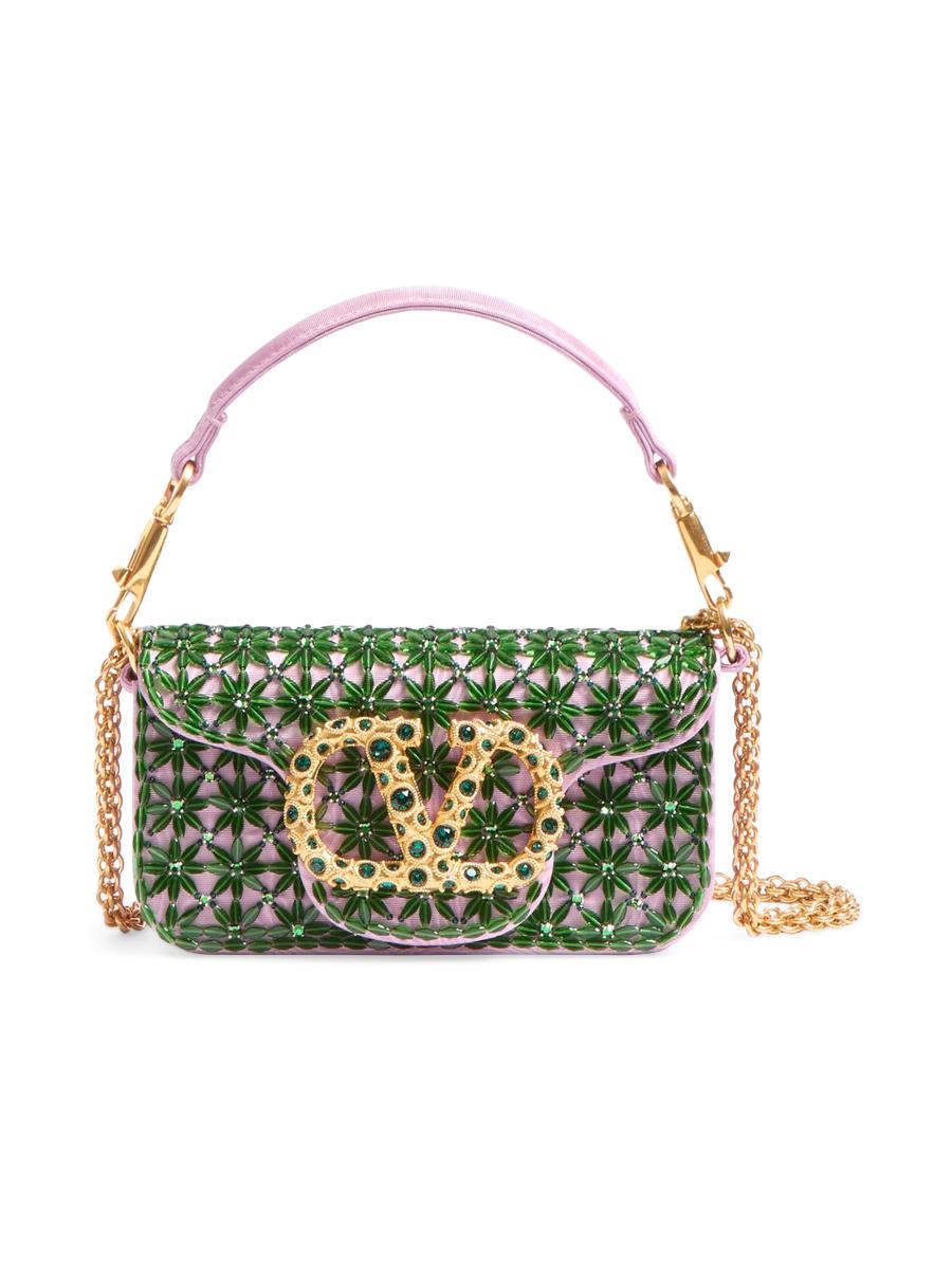 【関税&送料込】Valentino Garavani Chez Valentino Embroidere Valentino Garavani Vain Soft Embroidered Small Shoulder Bag