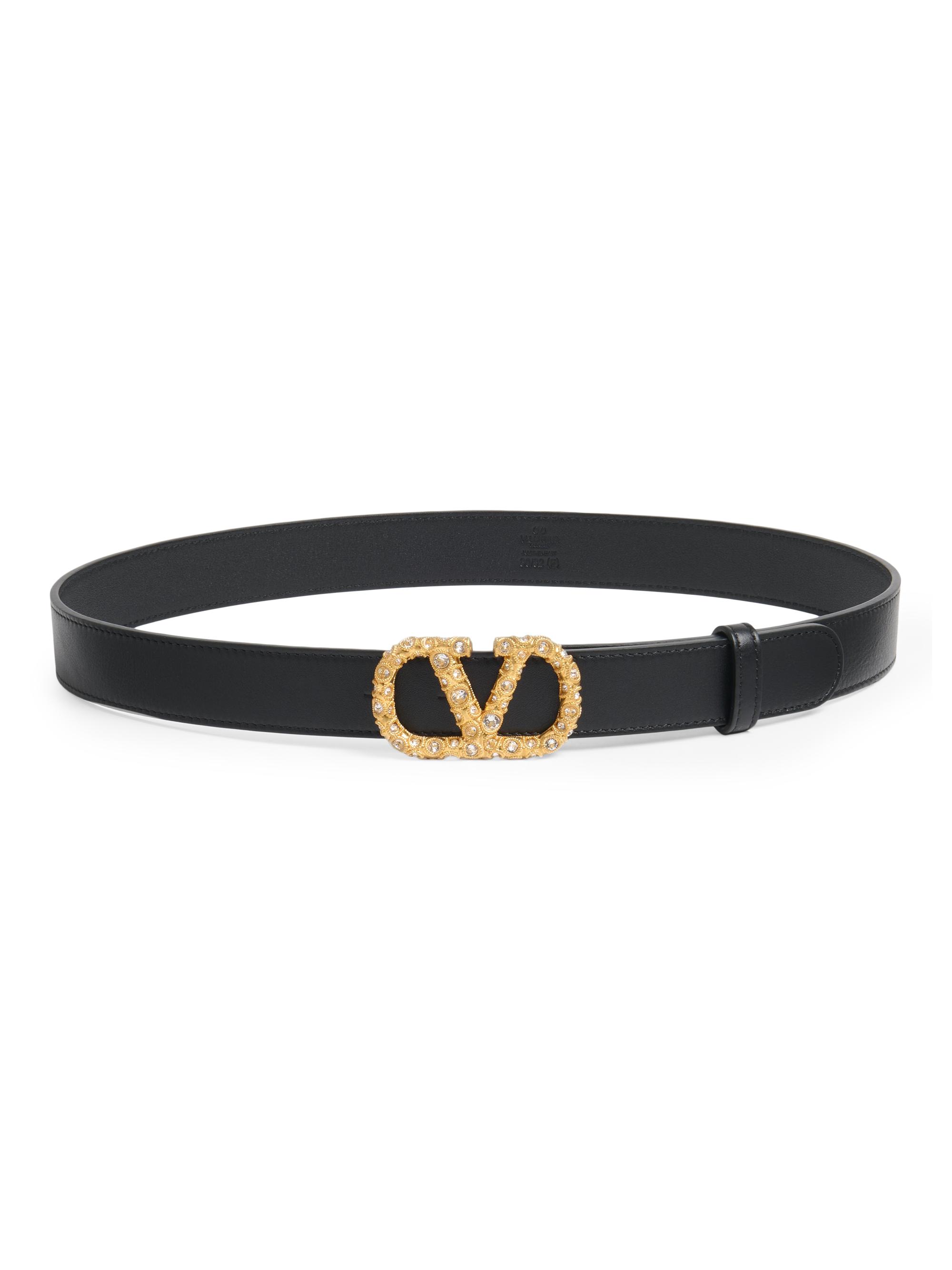 Valentino Garavani VLogo Signature Reversible Belt in Shiny