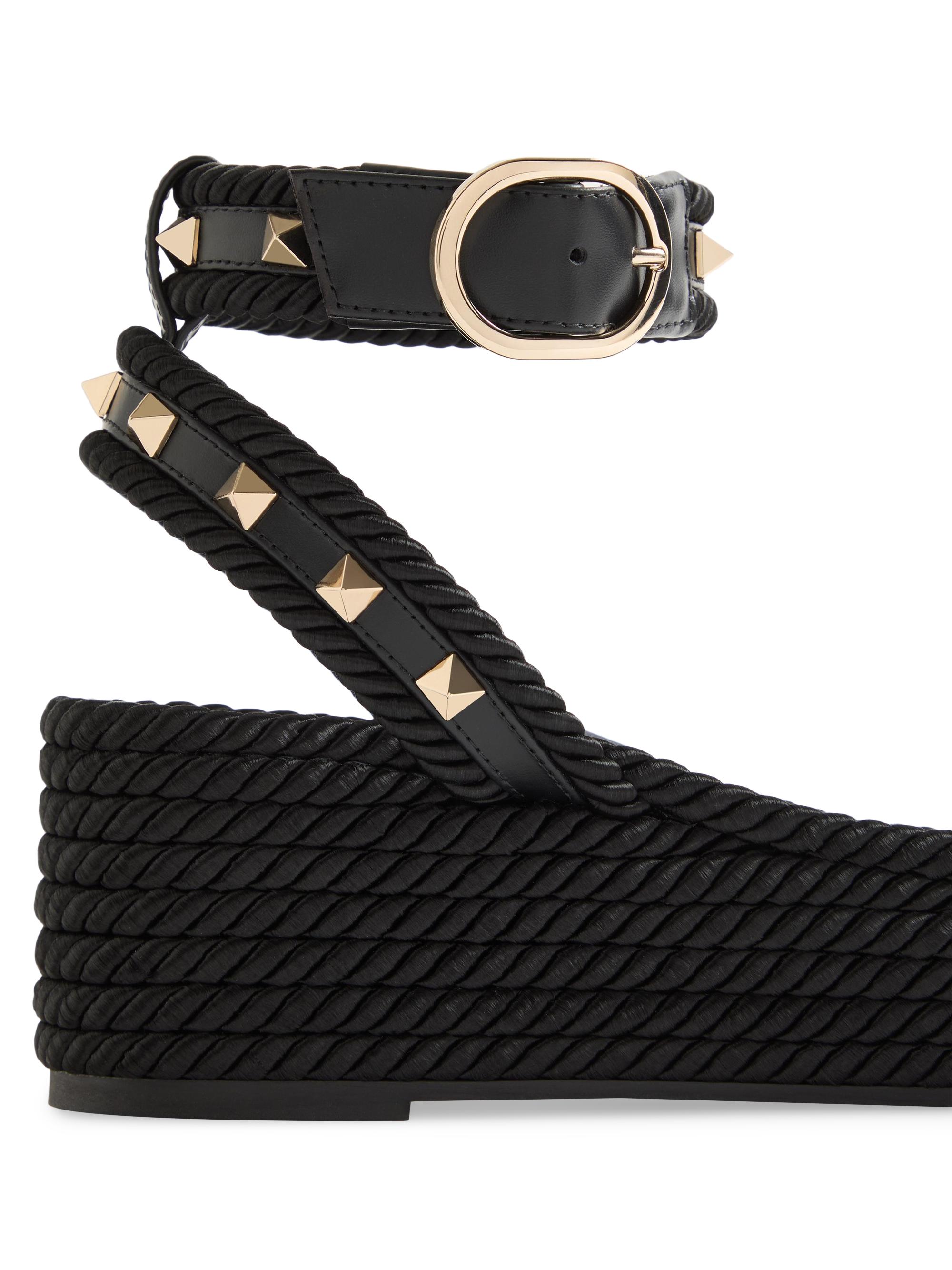 Valentino Garavani Rockstud 45MM Flatform Sandals in