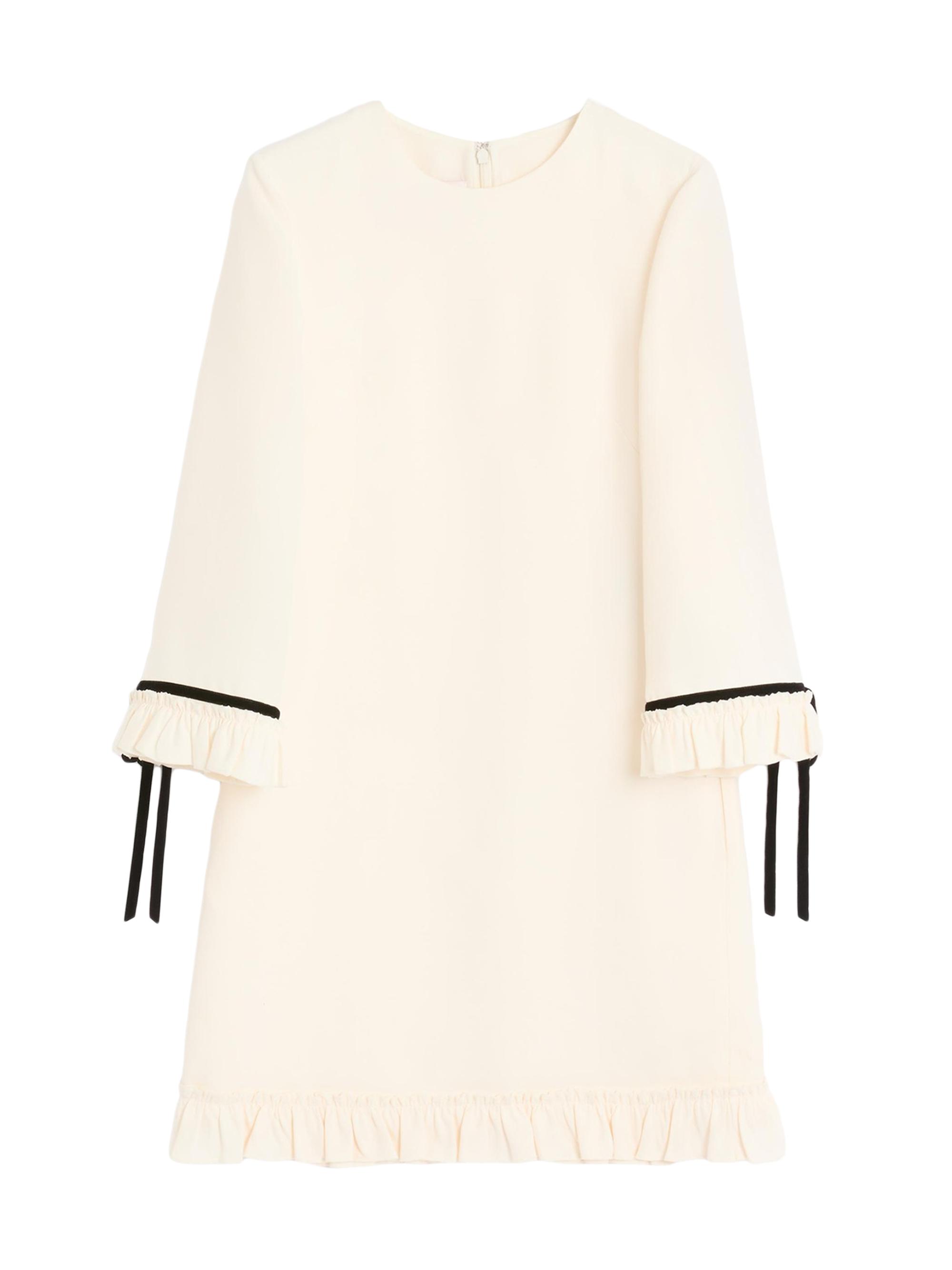 Valentino Crepe Couture Short Dress Woman Ivory 38
