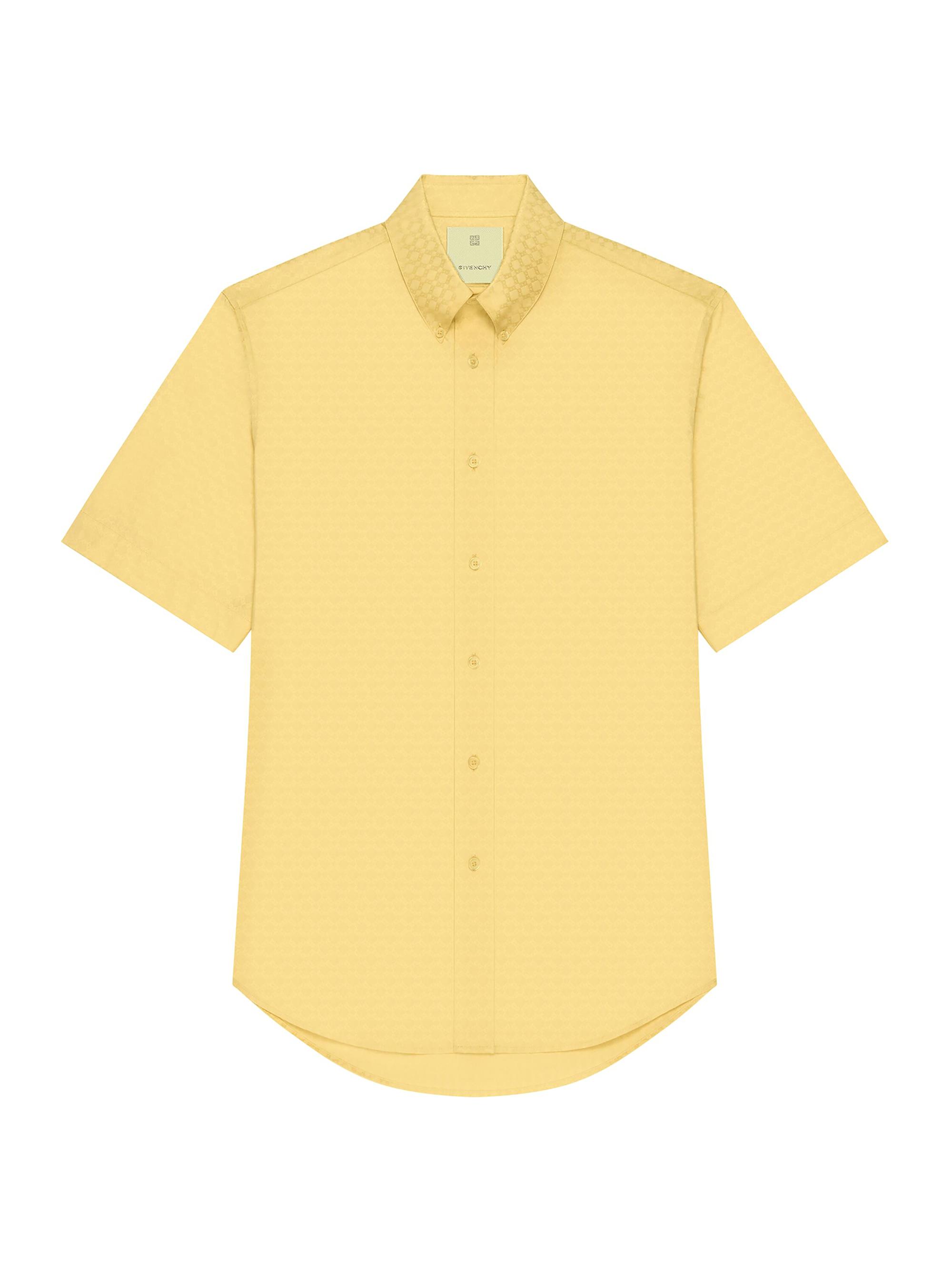 Givenchy Men's Shirt in Monogram 72 Jacquard - Banana