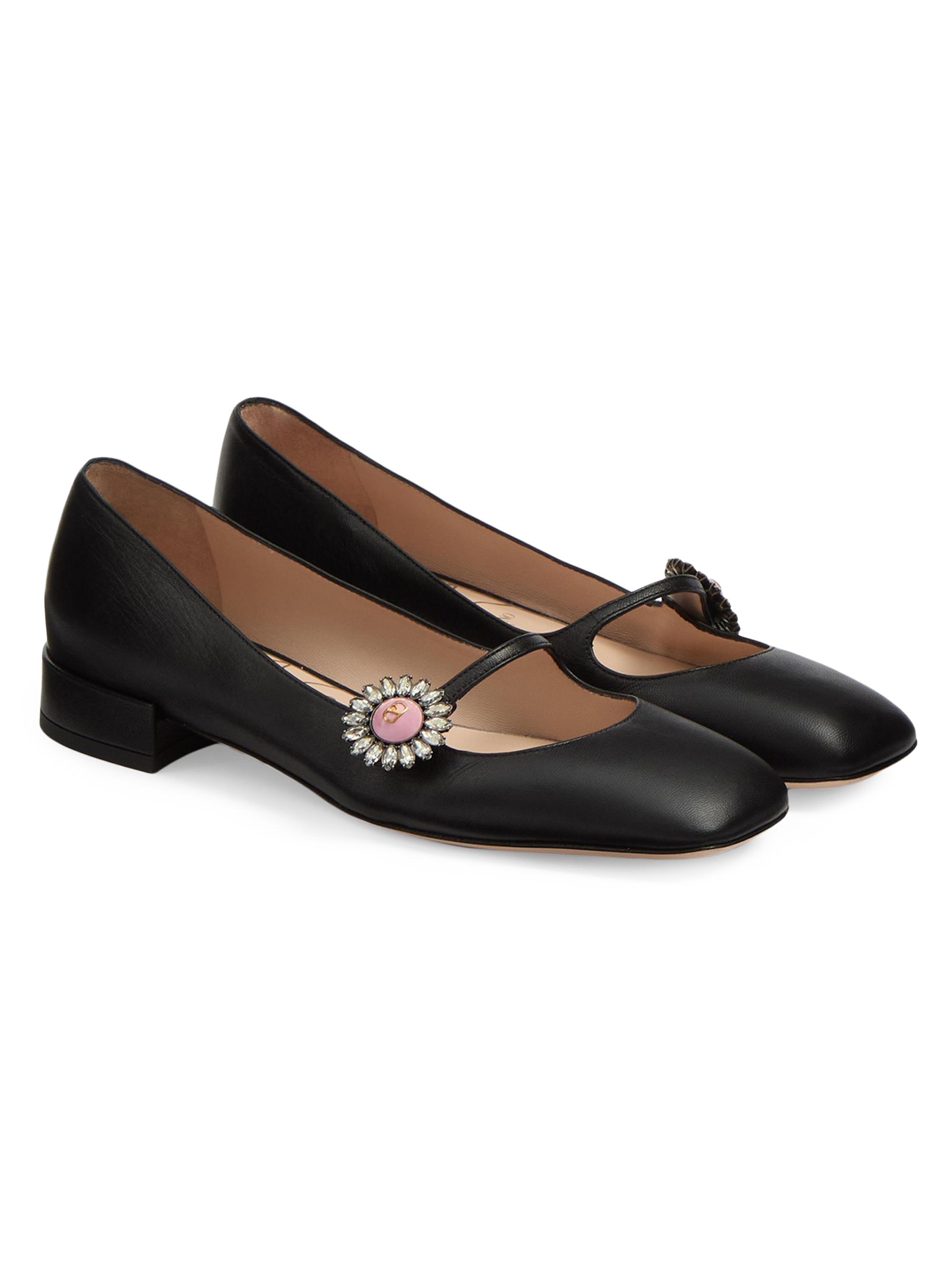 Valentino Garavani Women's Mary-Jane Preshoes 20MM Ballerinas in Kidskin -