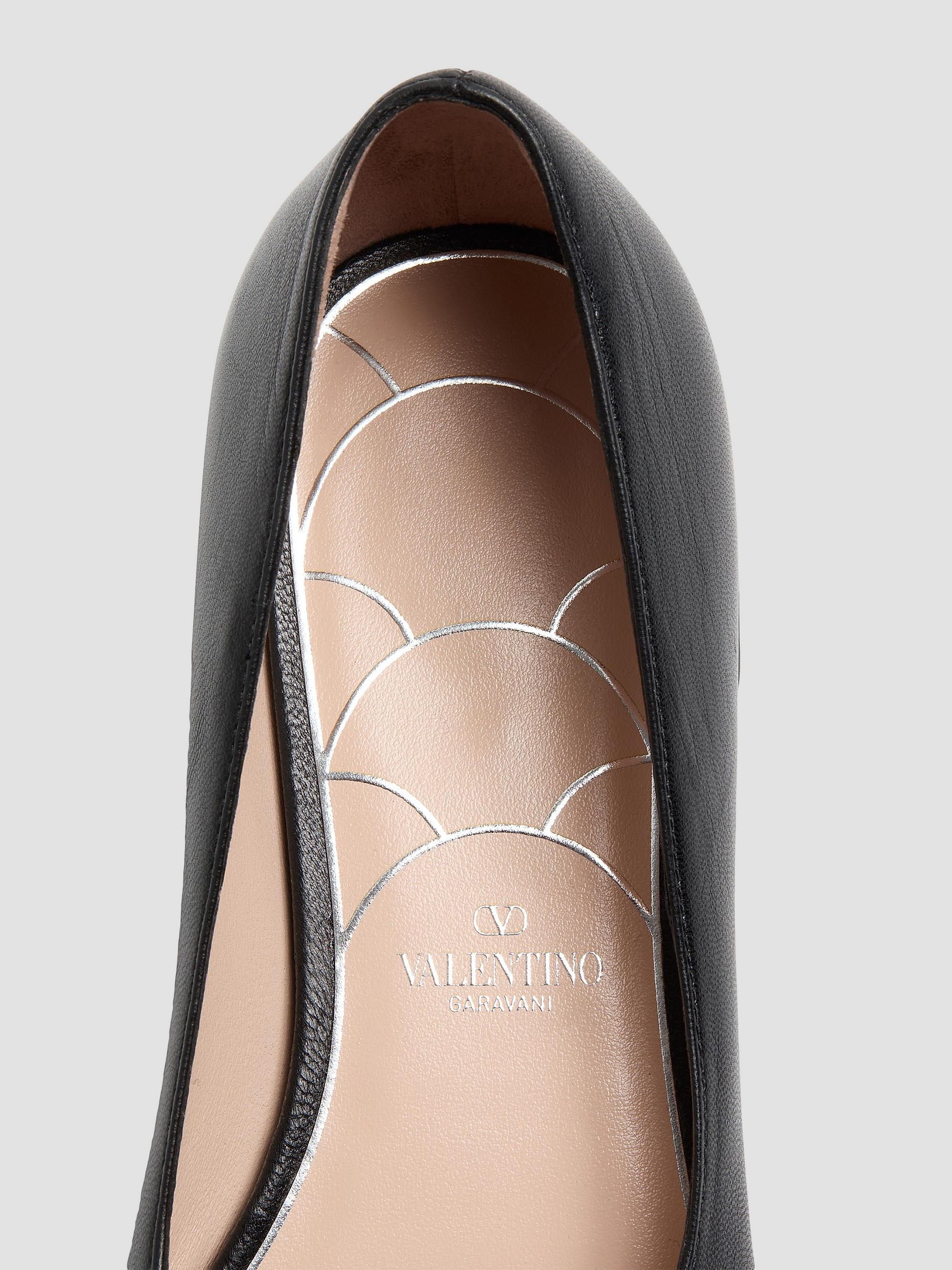valentino garavani - MISS V ヘリンボーン ジャケット バンドカラー 美品 44 / 10 Valentino Garavani Mary-Jane Preshoes 20MM Ballerinas in Kidskin