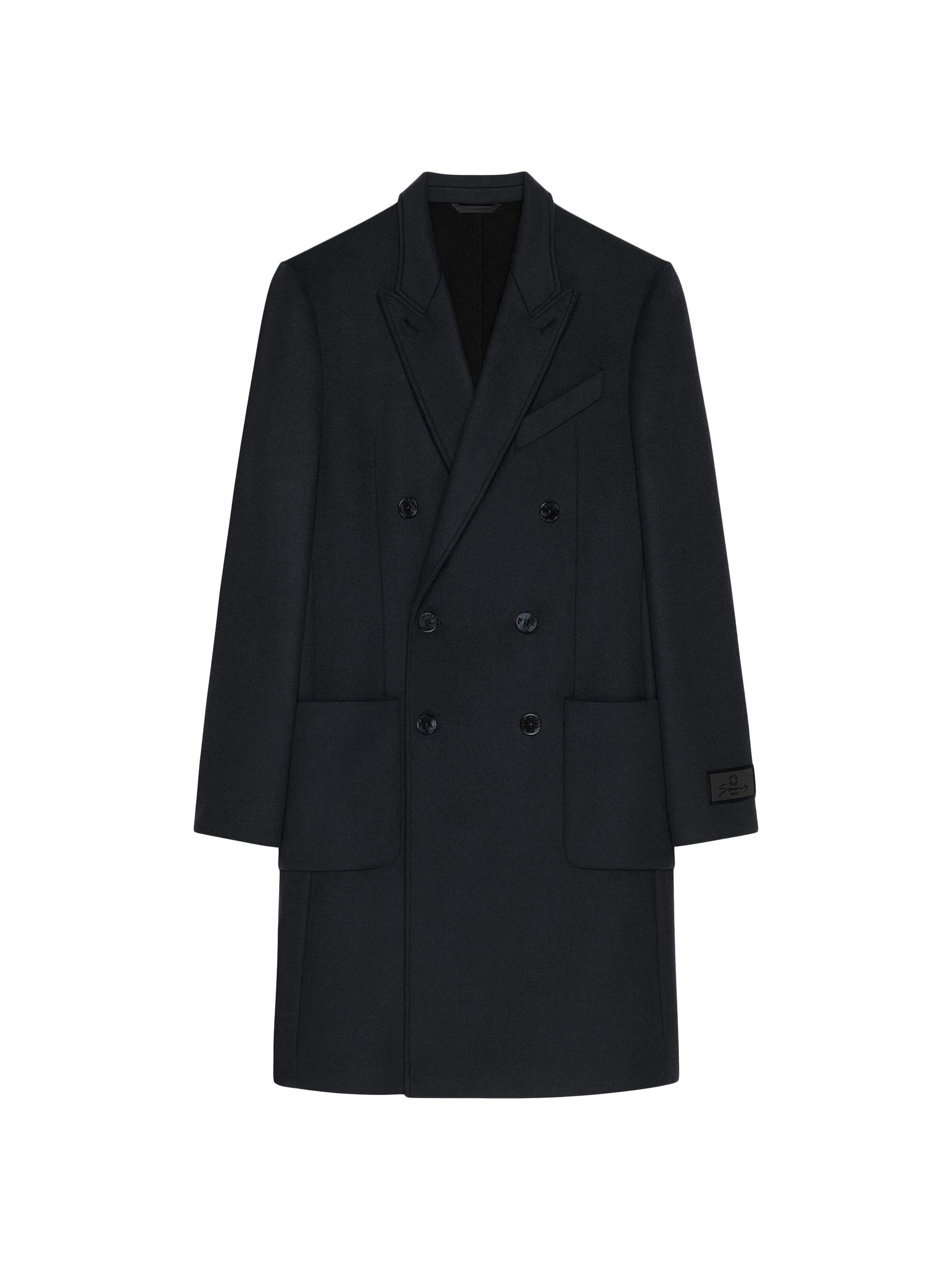Givenchy Men's Coat in Double Face Wool and Cashmere - Black