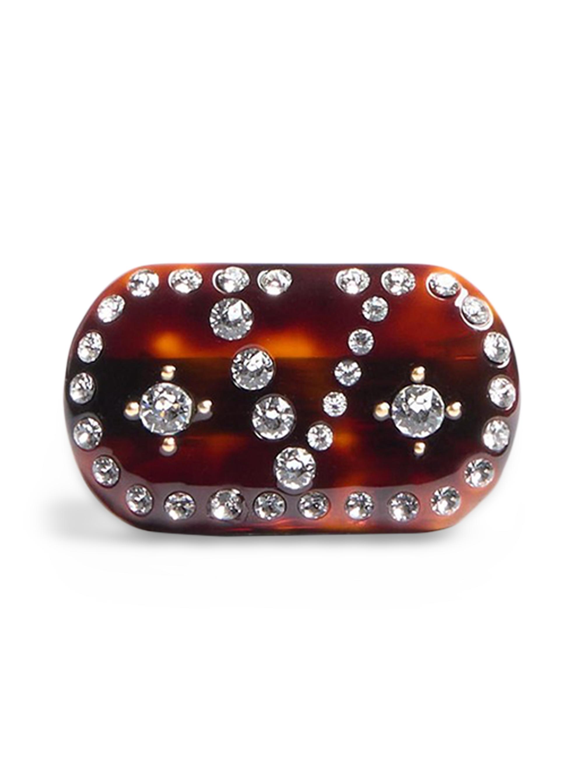 Valentino Garavani Women's VLogo Signature Hair Clip in Resin, Metal and Crystals - Multicolored