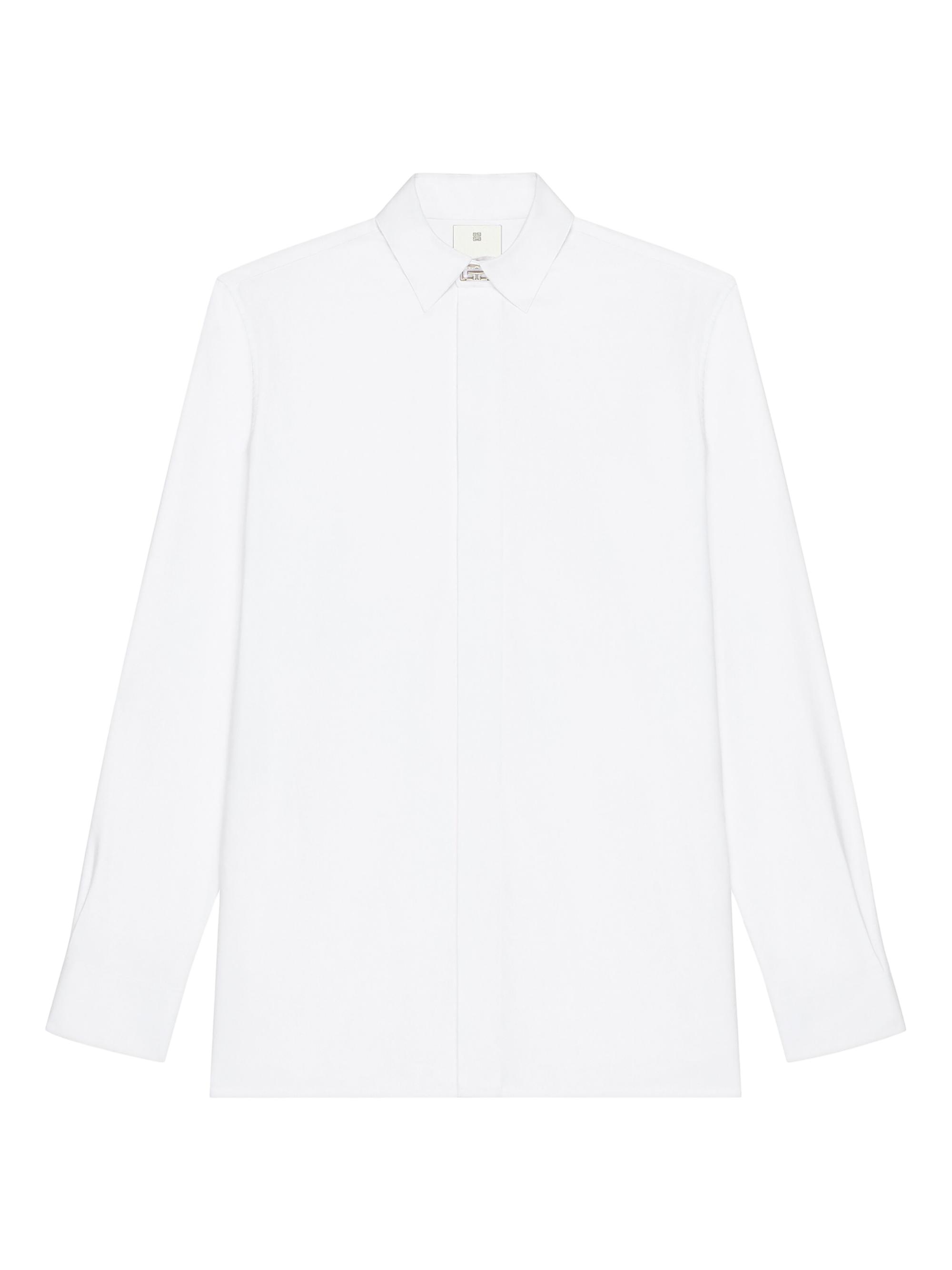 Givenchy Men's Shirt in Cotton with 2G Clip - White