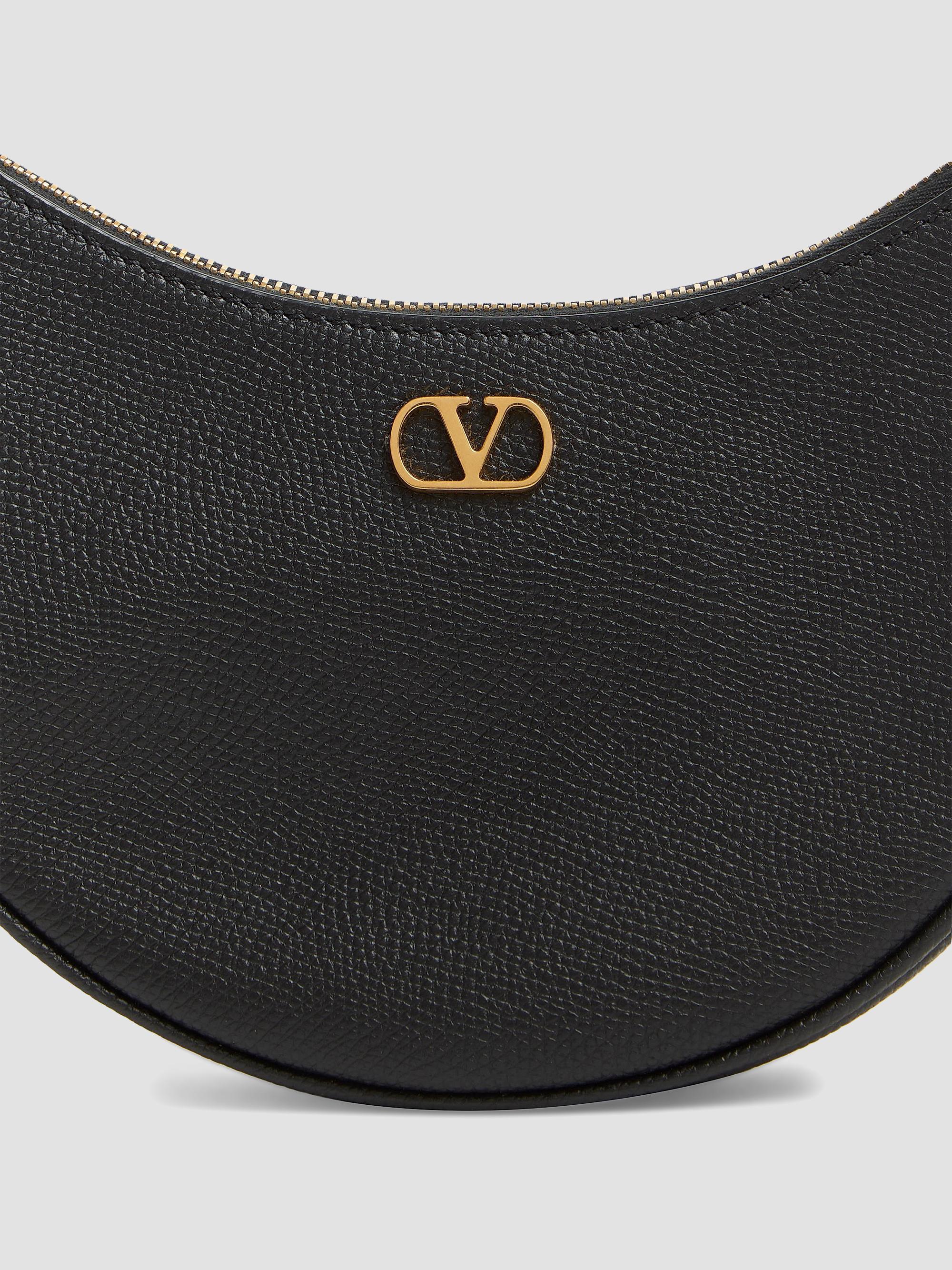 Valentino Garavani VLogo Signature Mini Hobo Bag in Grainy