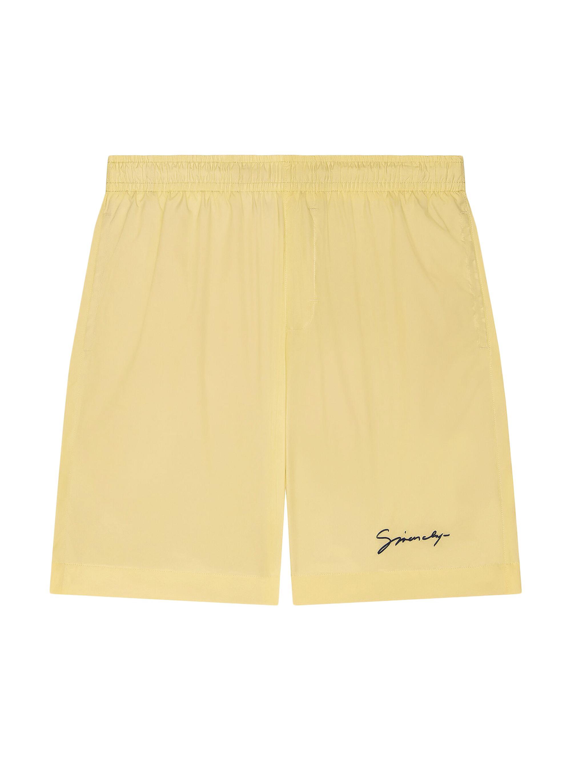 Givenchy Men's Swim Shorts with Signature - Banana