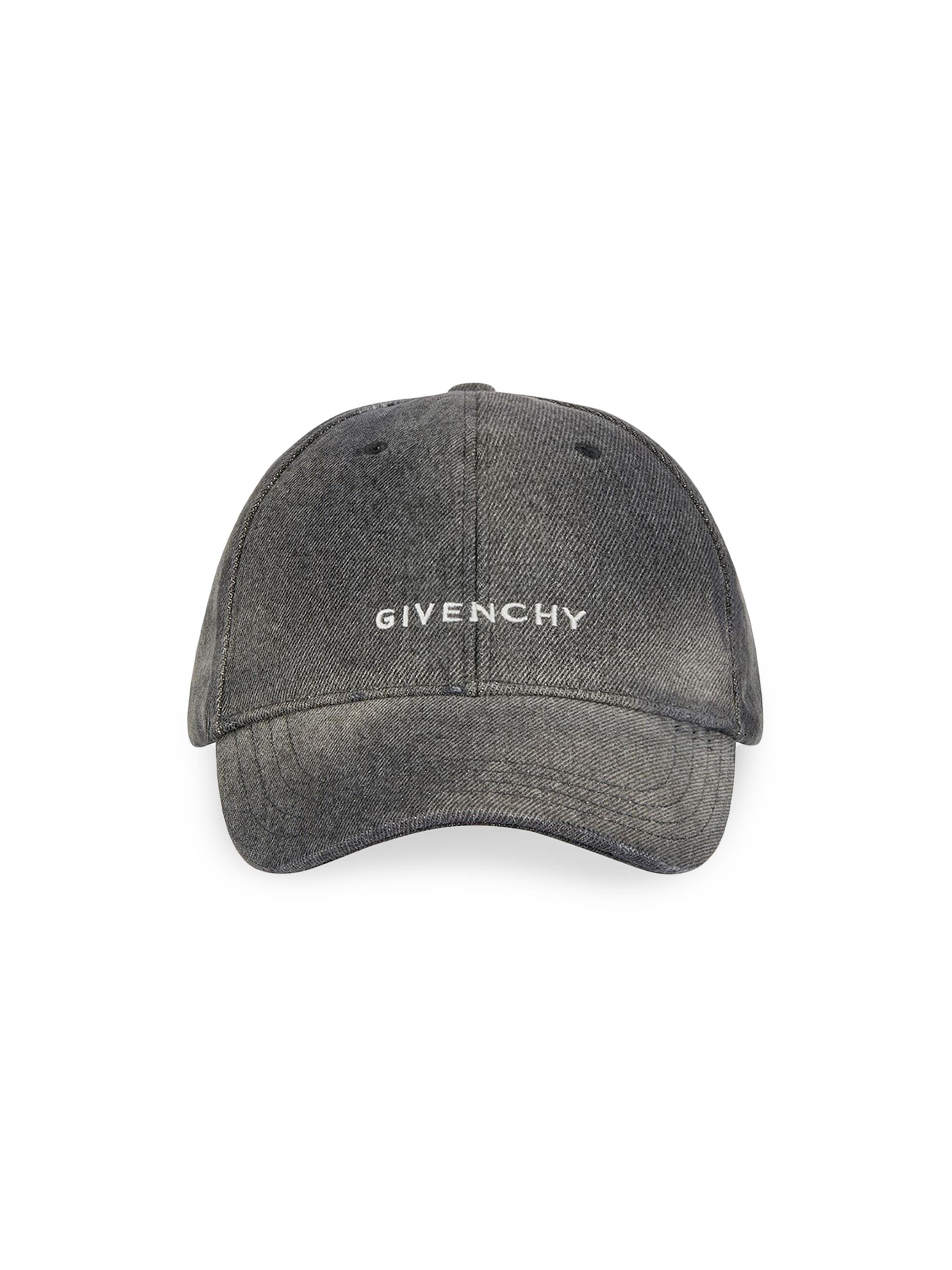 Givenchy Women's Embroidered Cap in Denim - Black