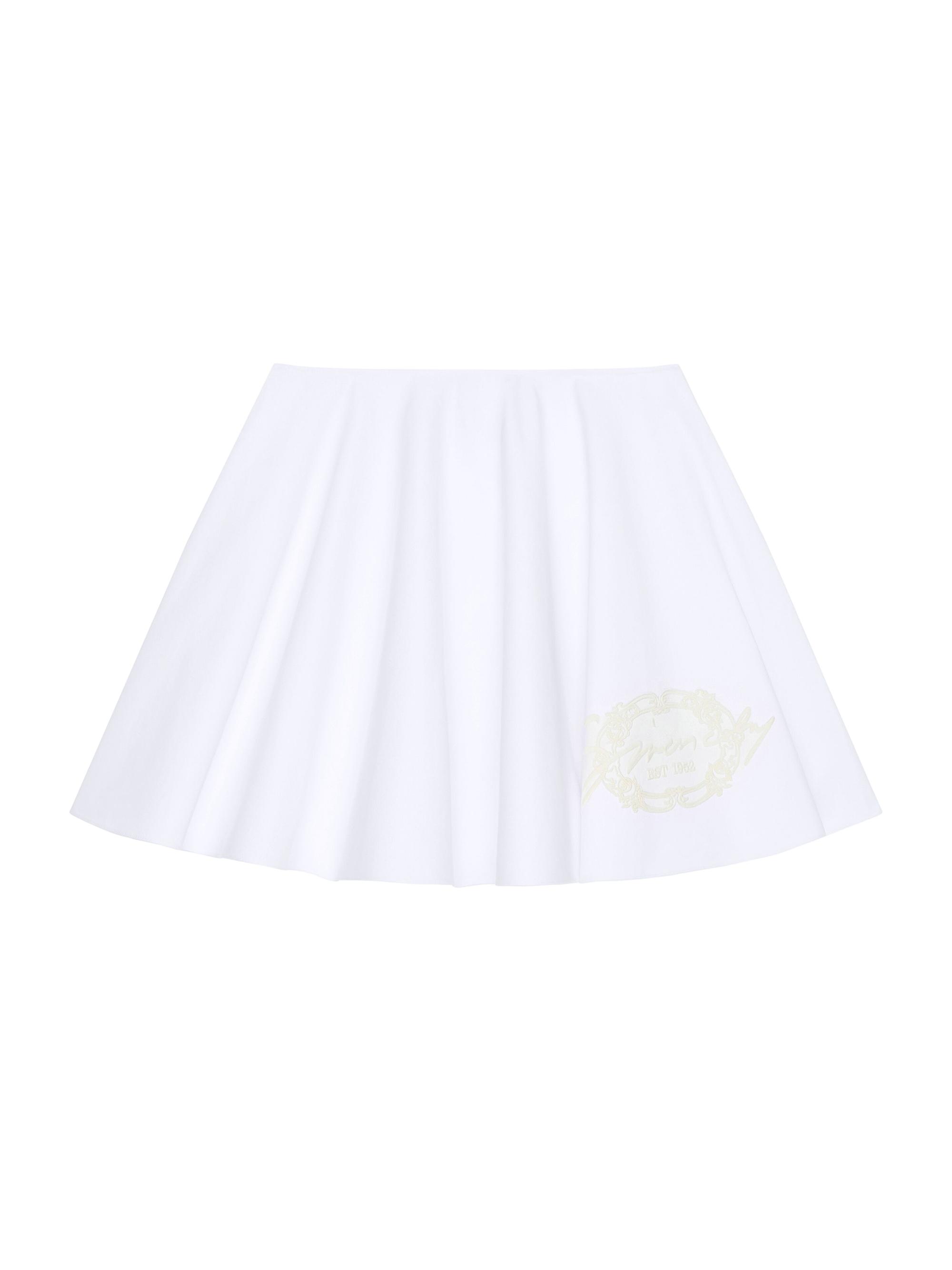 Givenchy Women's Skirt in Cotton with  Medallion - White