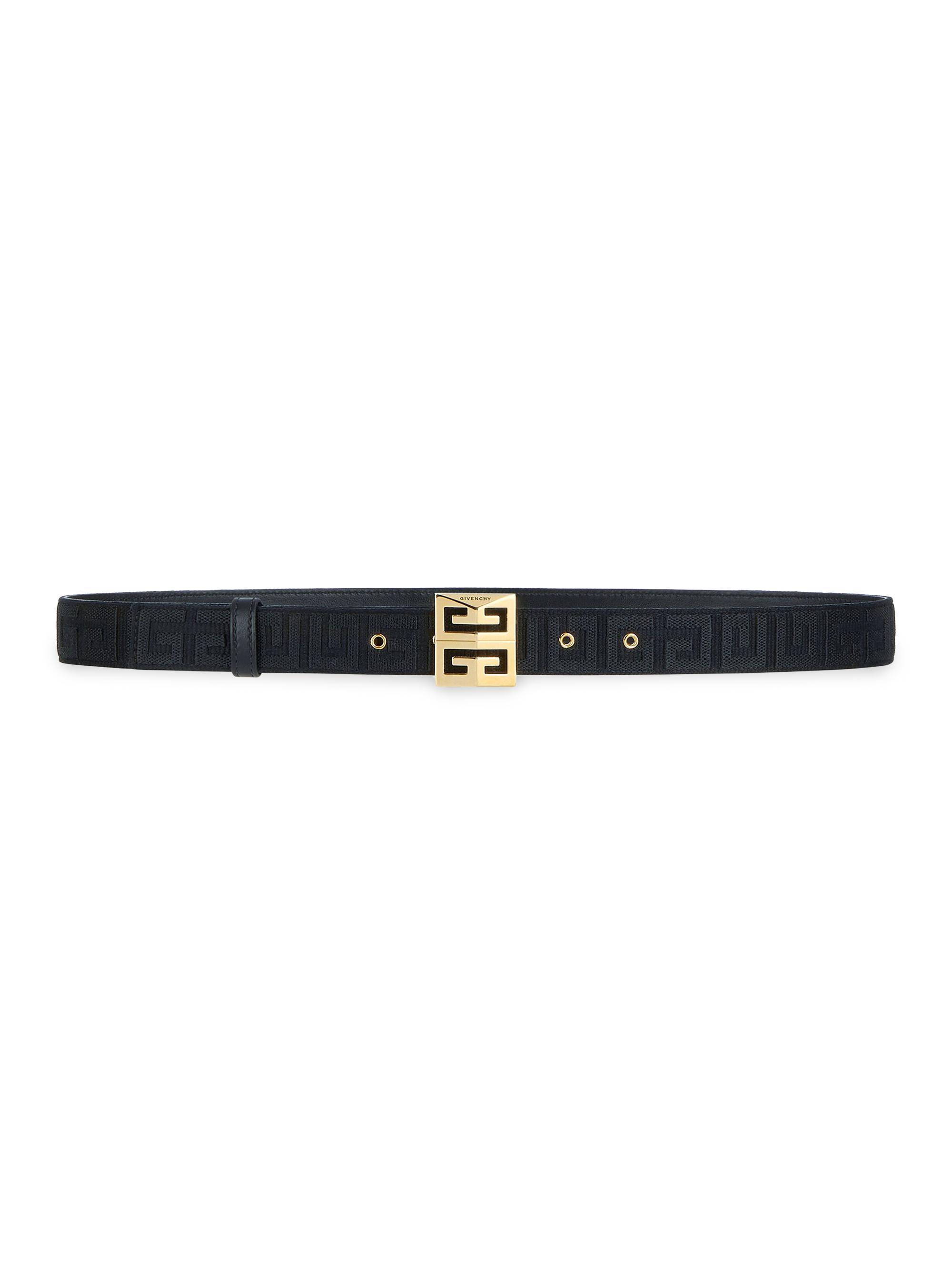 Givenchy Women's 4G Belt in 4G Embroidered Canvas - Black