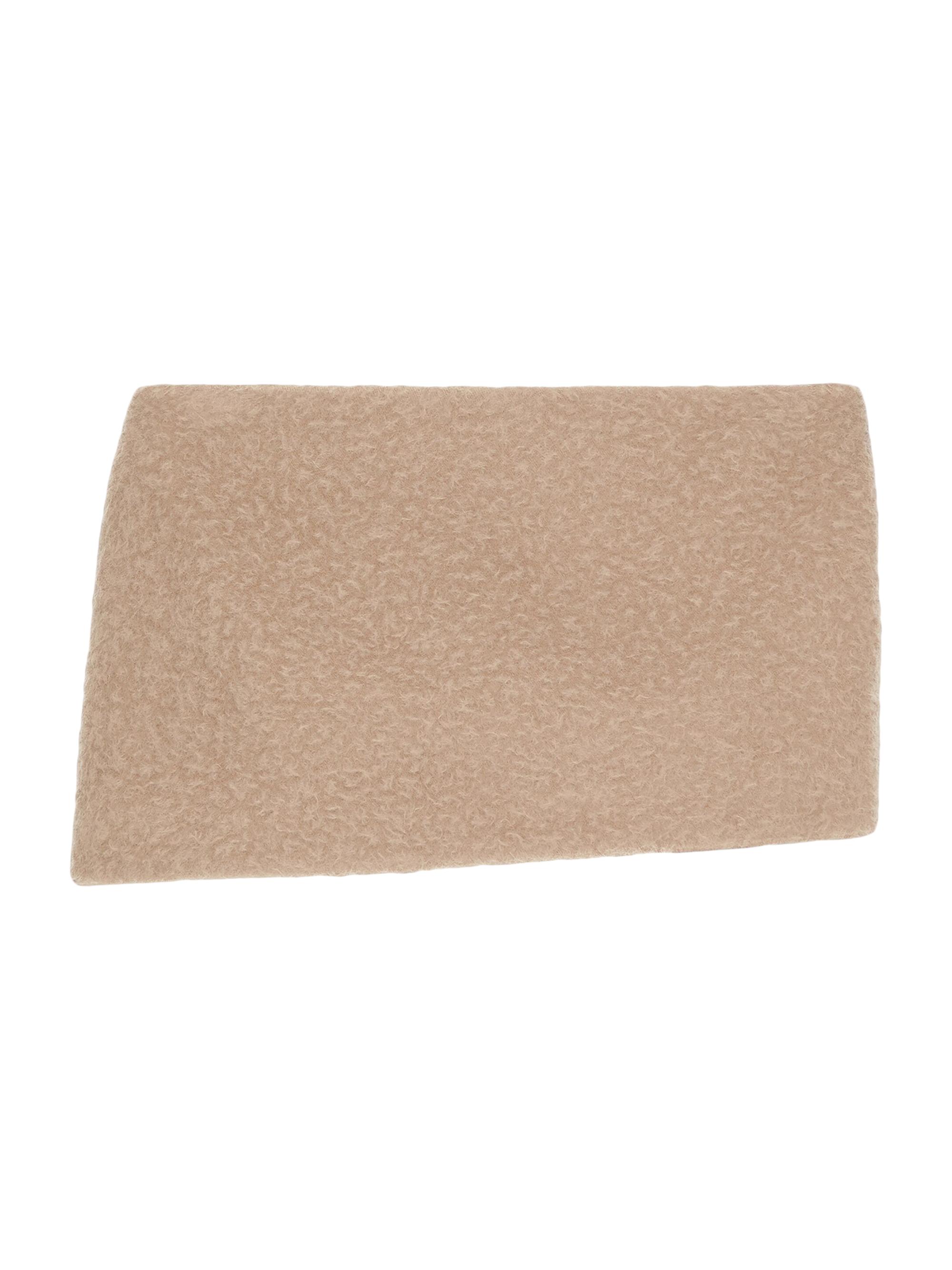 Givenchy Women's Mini Asymmetric Skirt in Alpaca Bouclette Wool - Pumice Beige