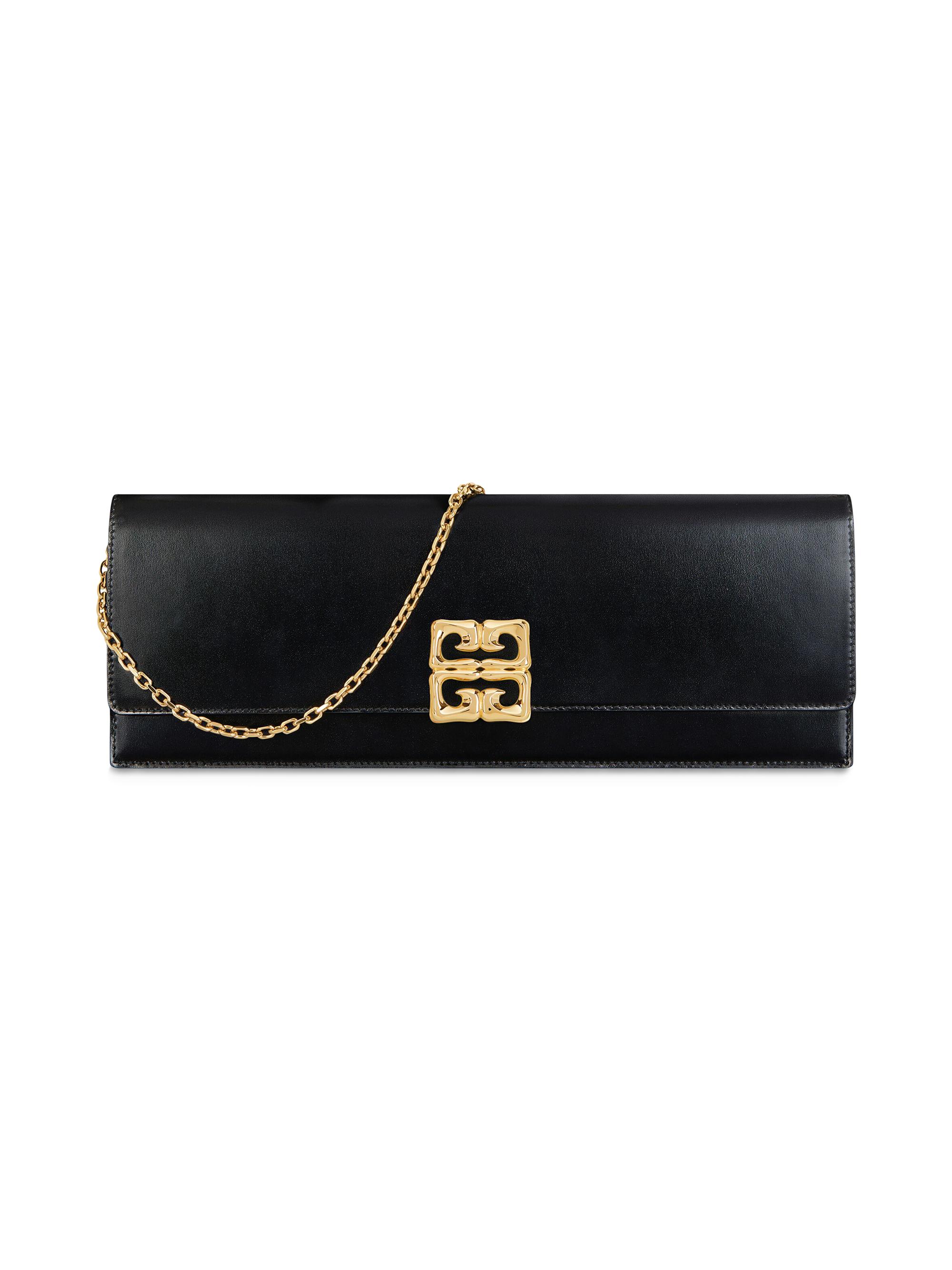 Givenchy Women's 4G Liquid Clutch Bag in Box Leather - Black