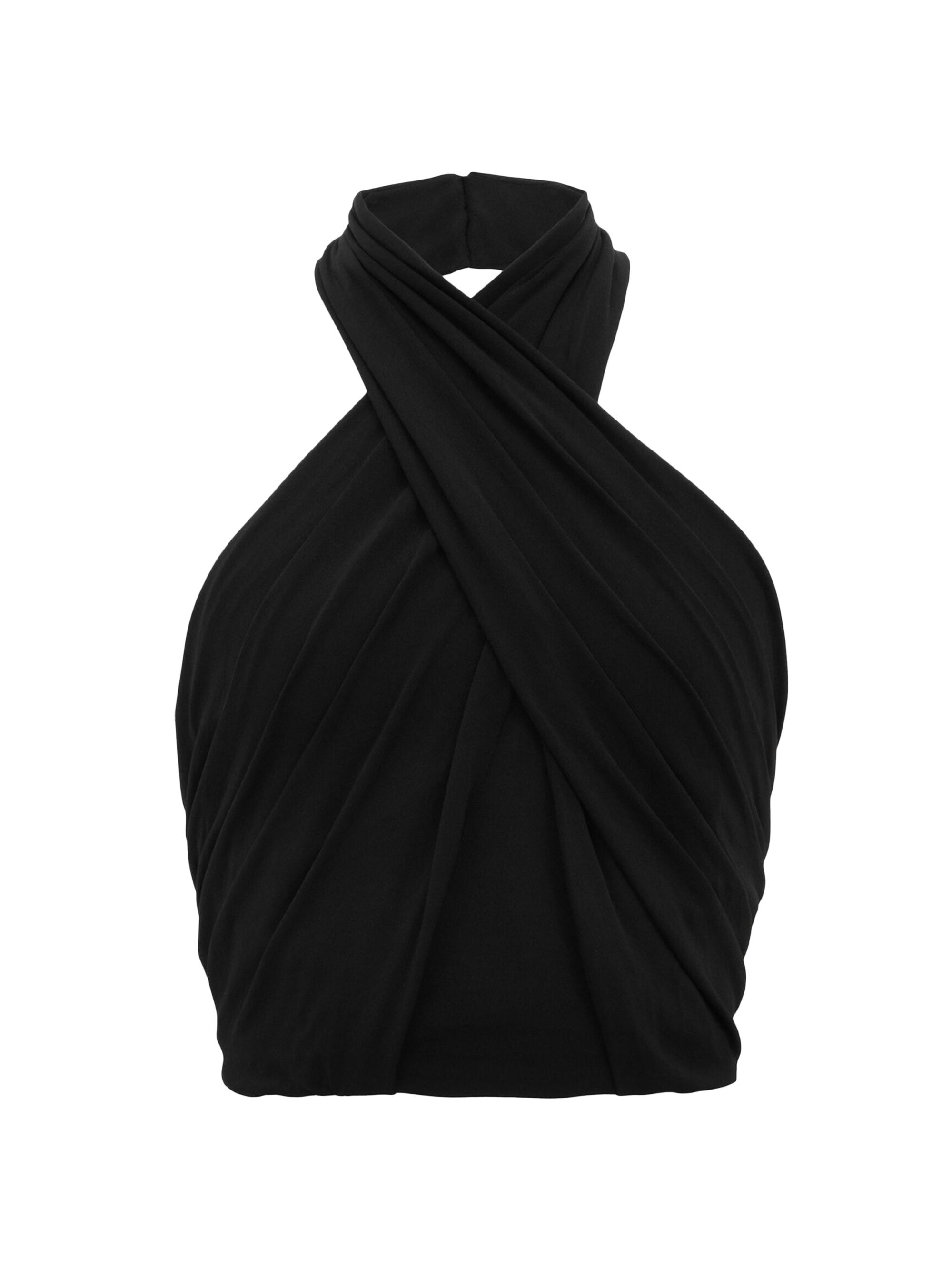 Saint Laurent Women's Halter Top in Stretch Jersey - Black