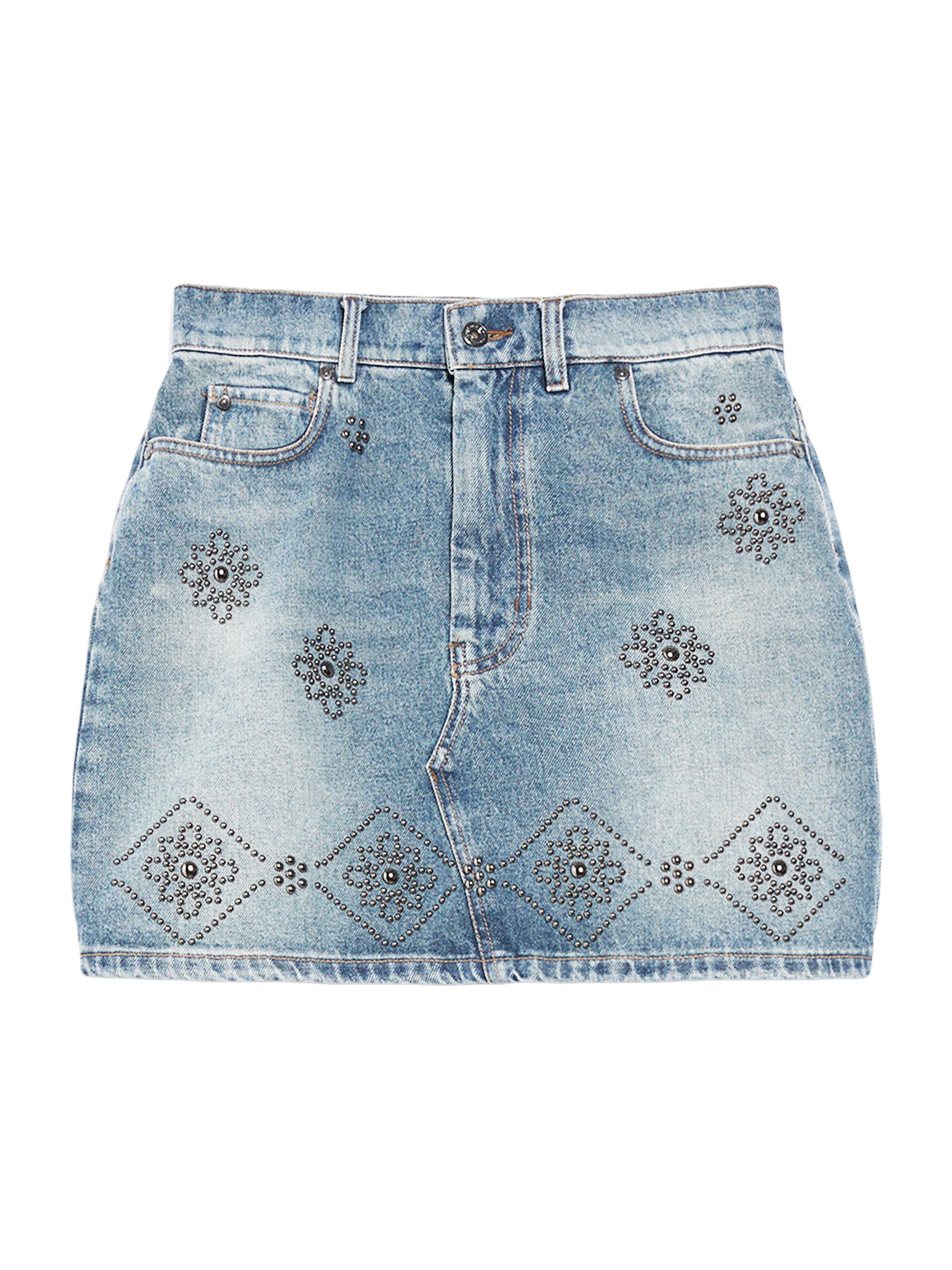 Weekend Max Mara Women's Apice Studded Denim Miniskirt - Navy