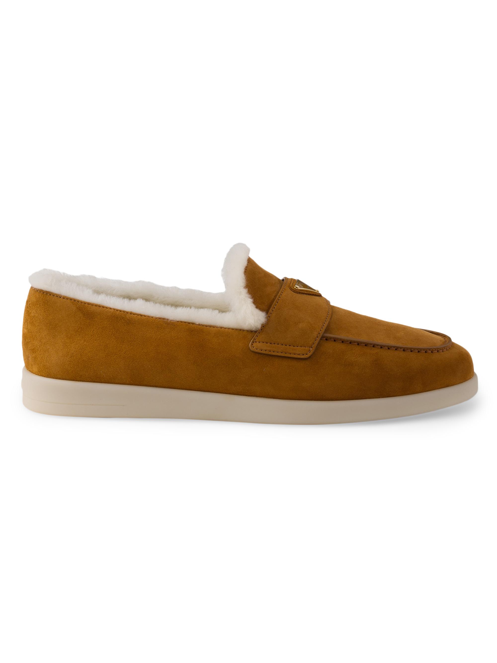 Prada Men's Suede Loafers - Brown