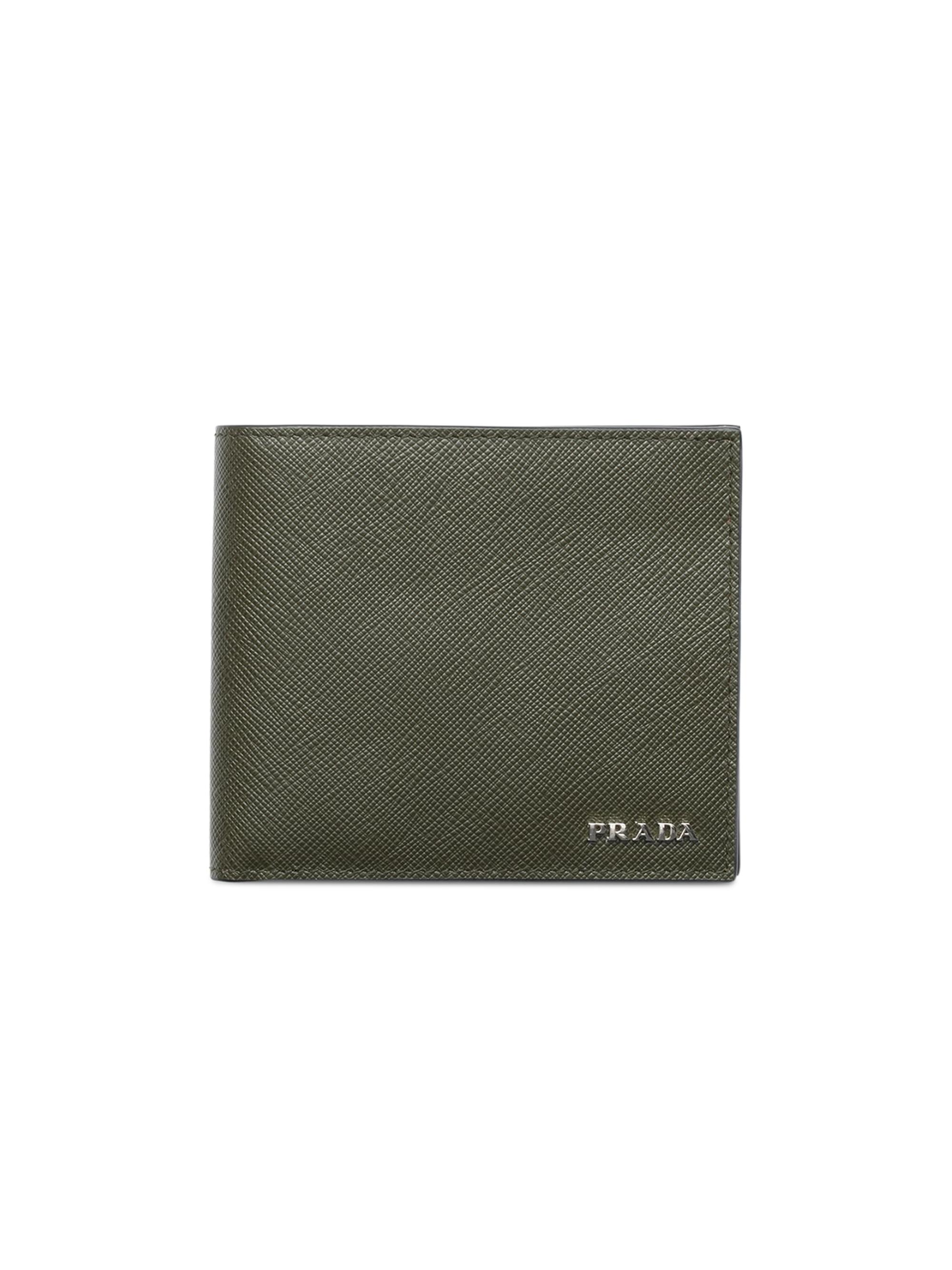 Prada Men's Saffiano Leather Wallet - Green