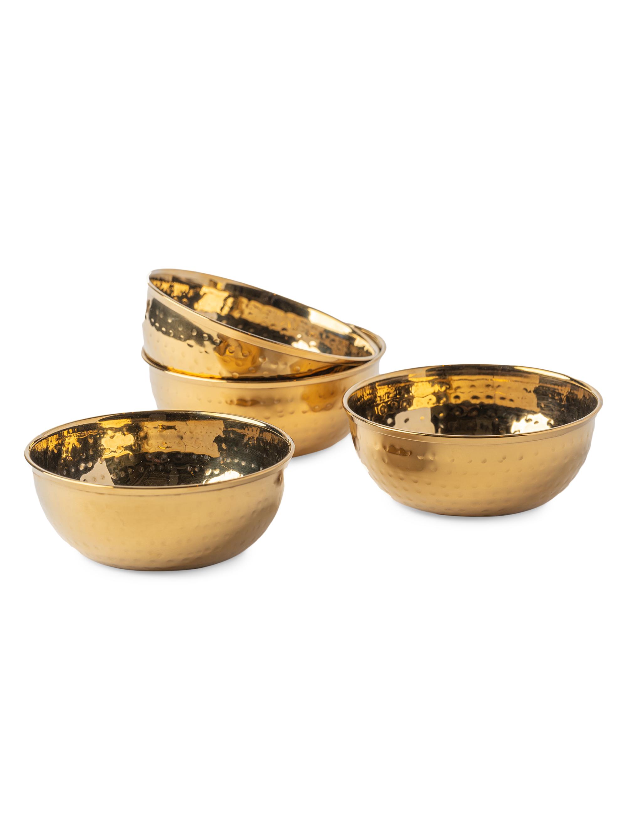 Verve Culture Dal Serving Bowl - Hammered Stainless Steel - Set of 4 - Copper