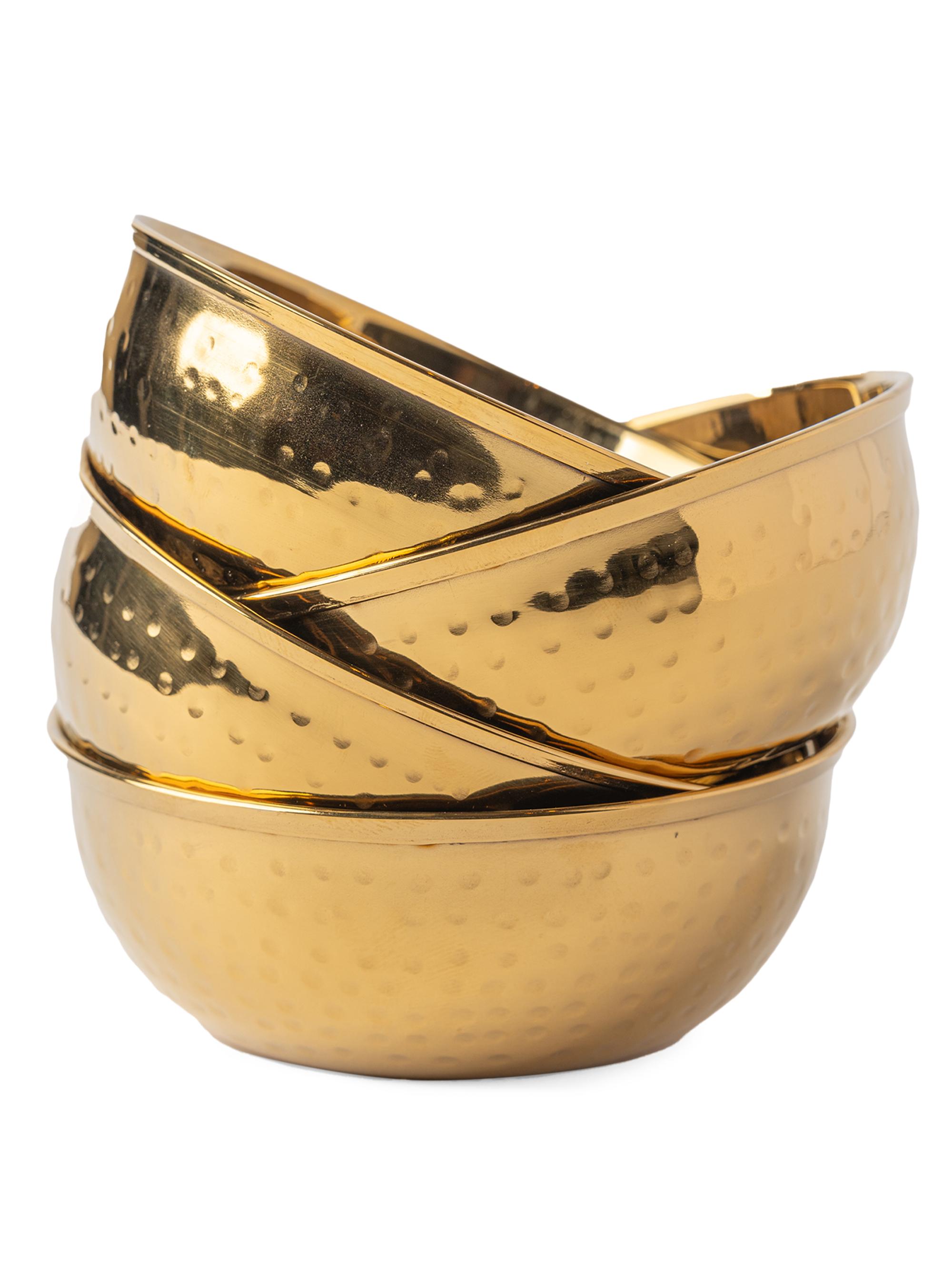 Dal Serving Bowl - Hammered Stainless Steel - Set of 4