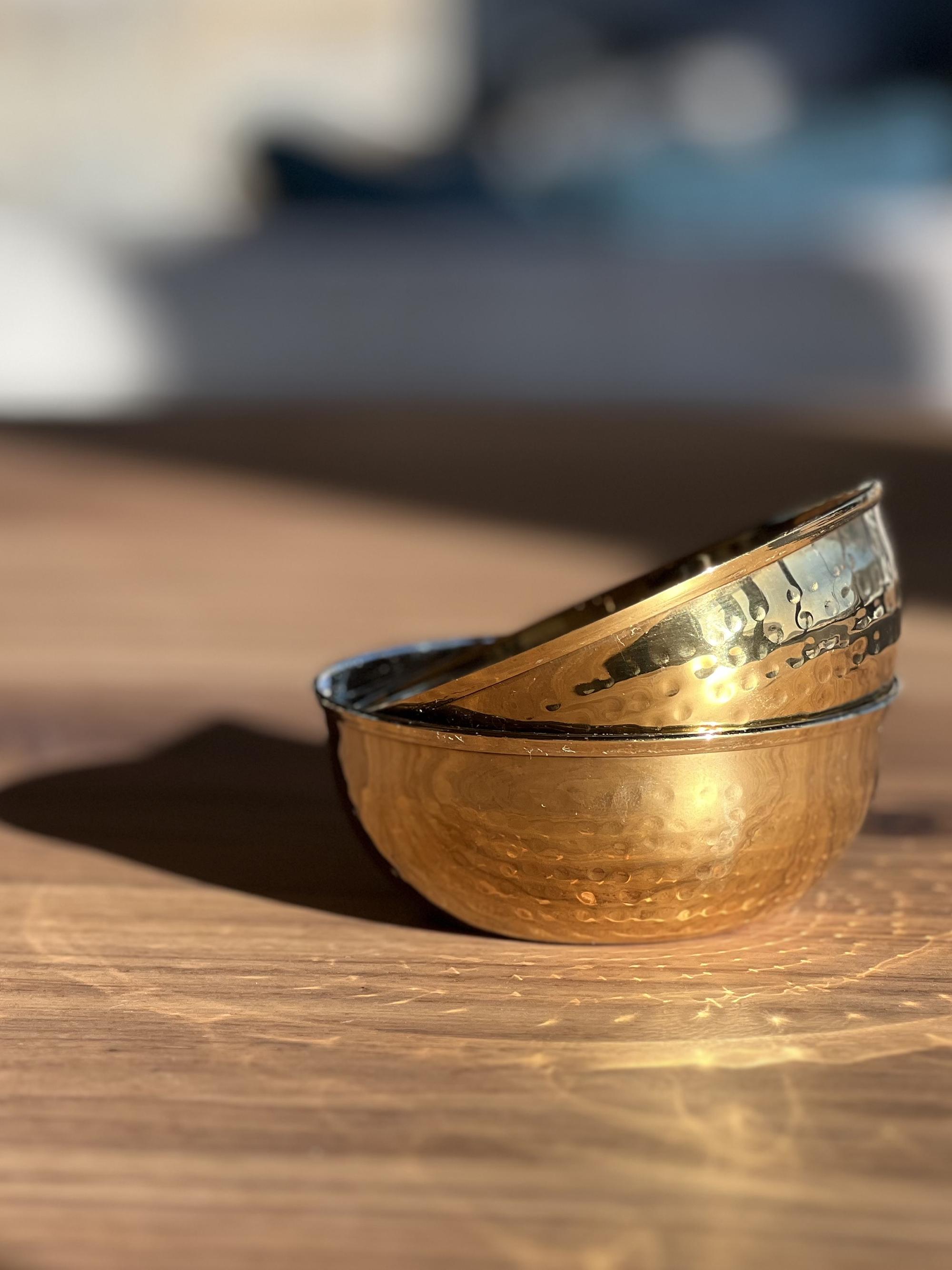 Dal Serving Bowl - Hammered Stainless Steel - Set of 4