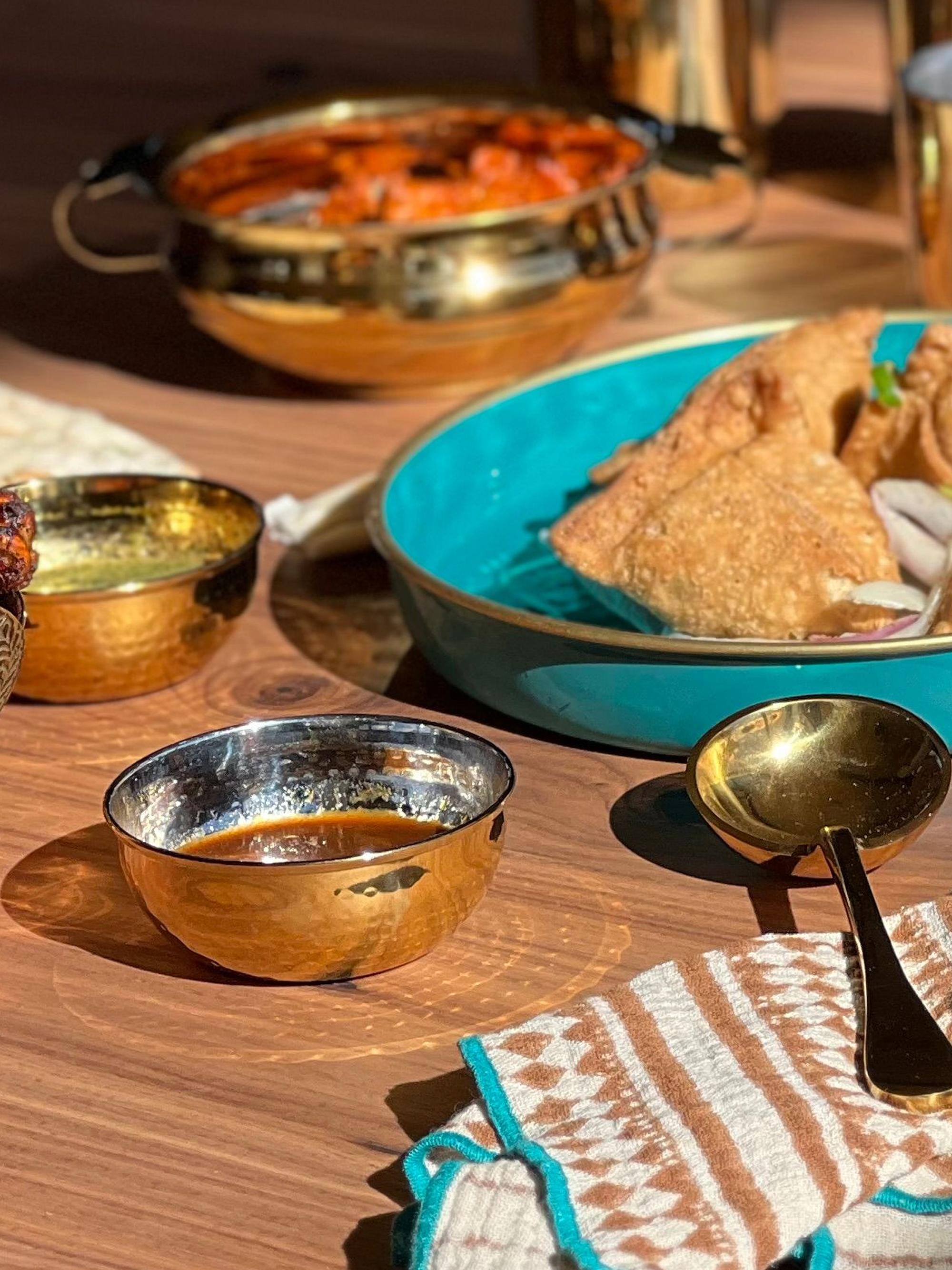 Dal Serving Bowl - Hammered Stainless Steel - Set of 4