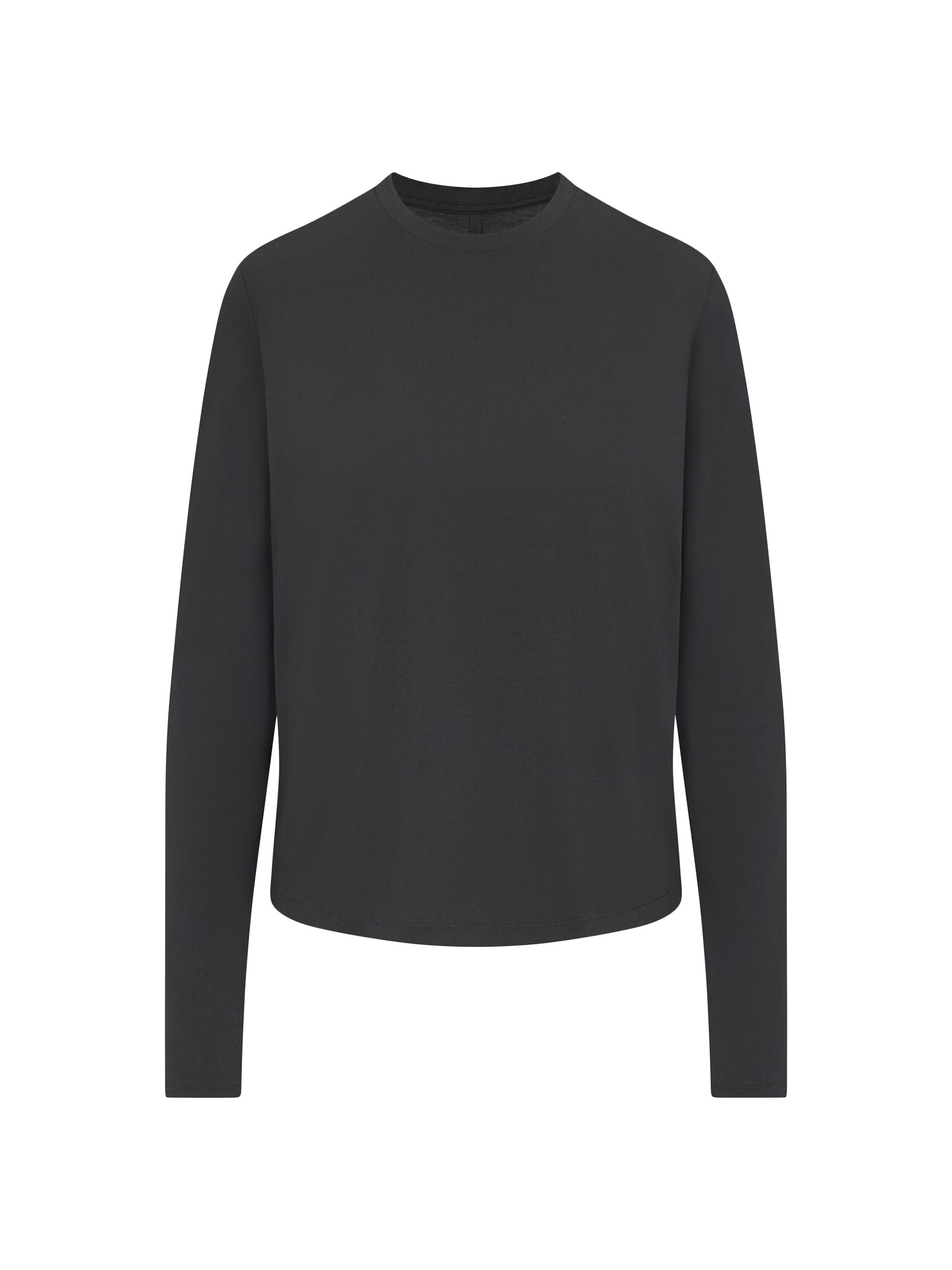 SKIMS Women's Relaxed Tees Long-Sleeve T-Shirt - Light Heather Grey