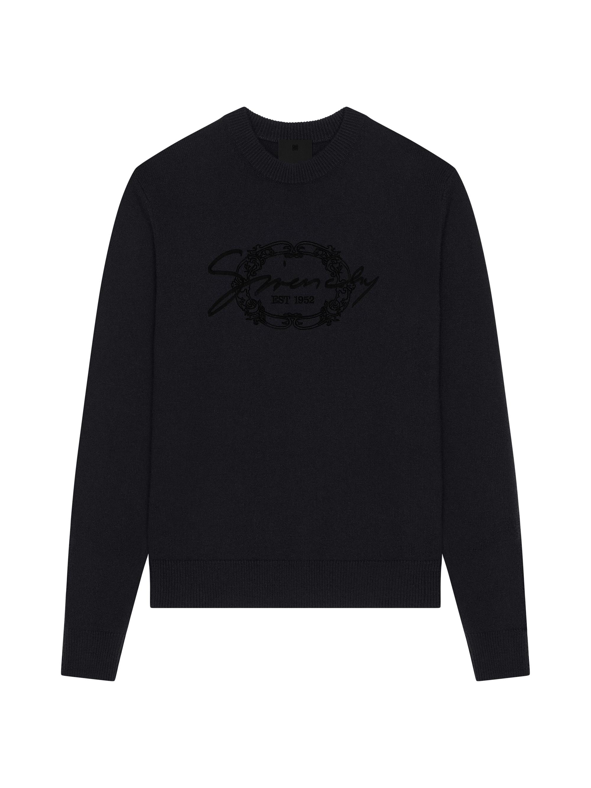 Givenchy Men's Sweater in Wool with Logo Medallion - Black