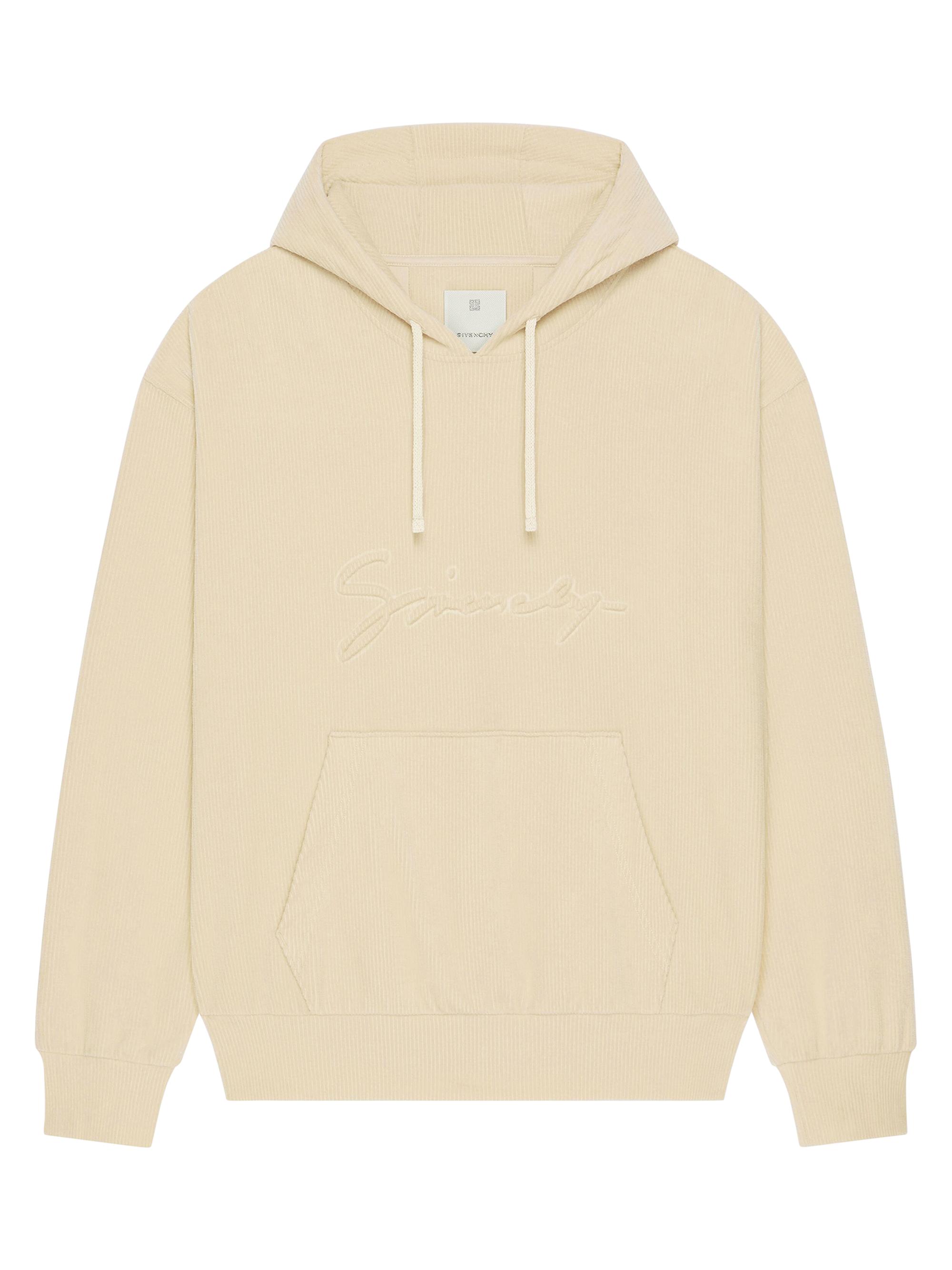 Givenchy Men's Logo Hoodie in Velvet - Clay