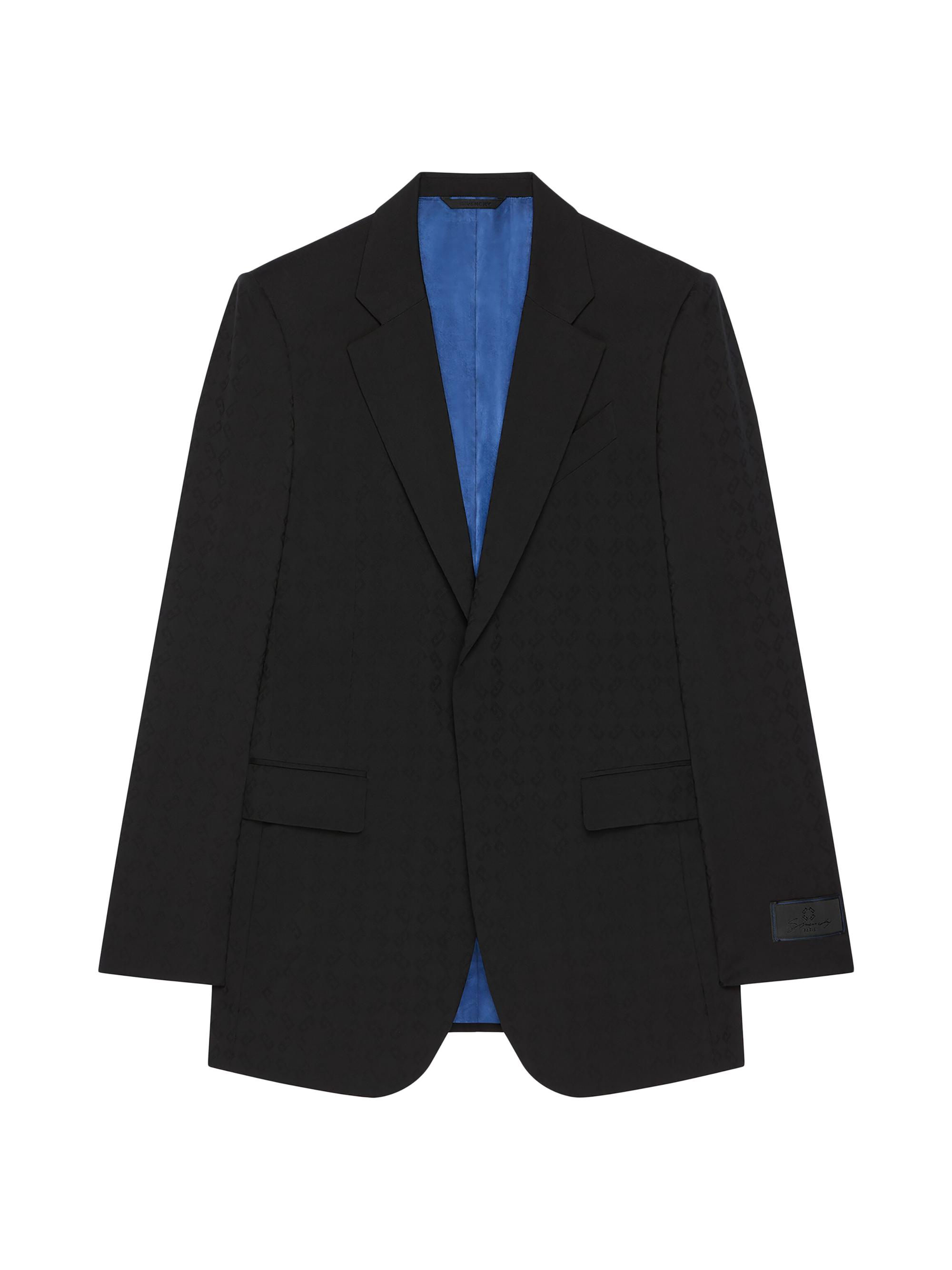 Givenchy Men's Slim Fit Jacket in Monogram 72 Jacquard - Black