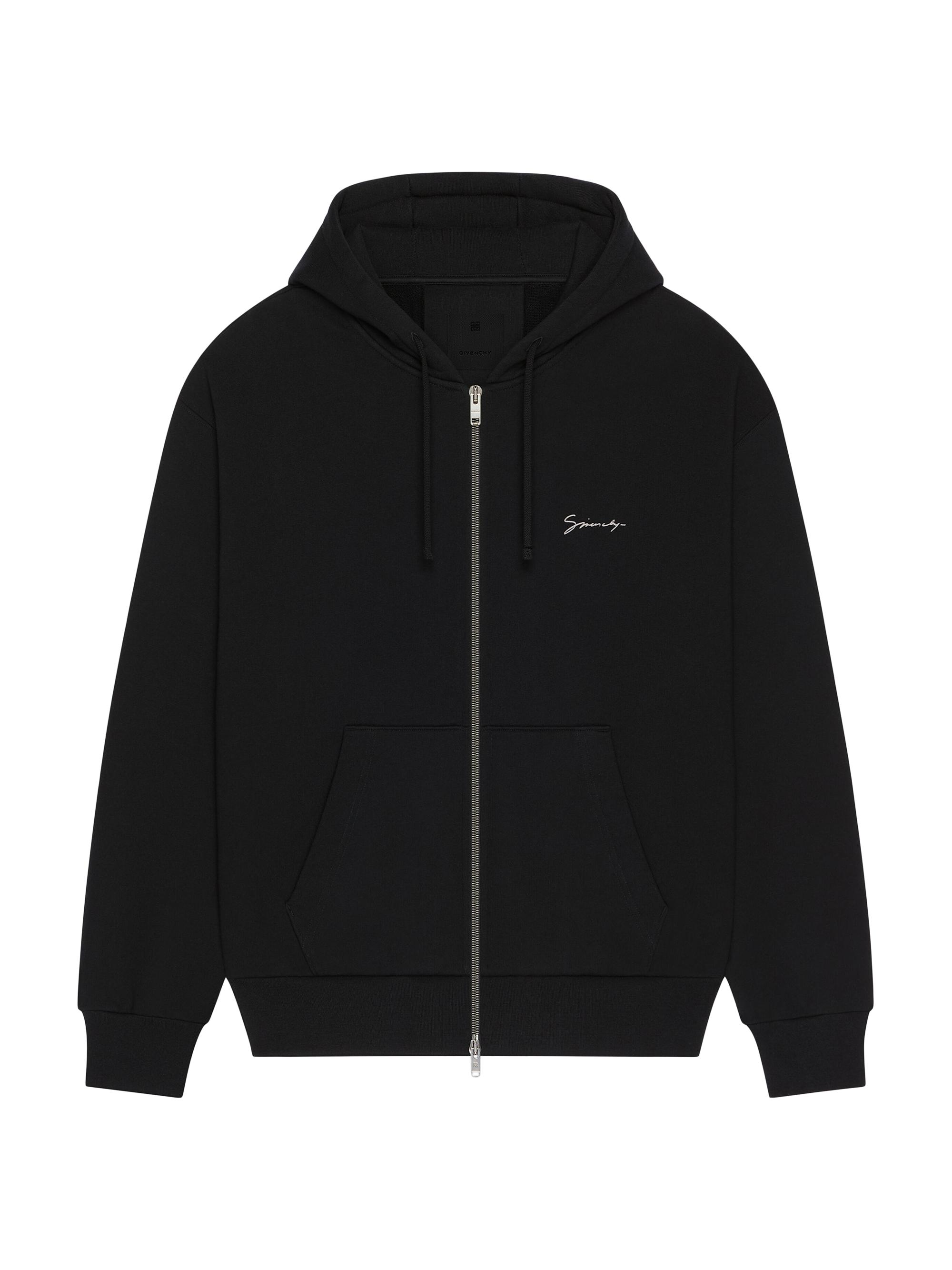 Givenchy Men's Hoodie in Fleece with Hubert Objects Print - Black