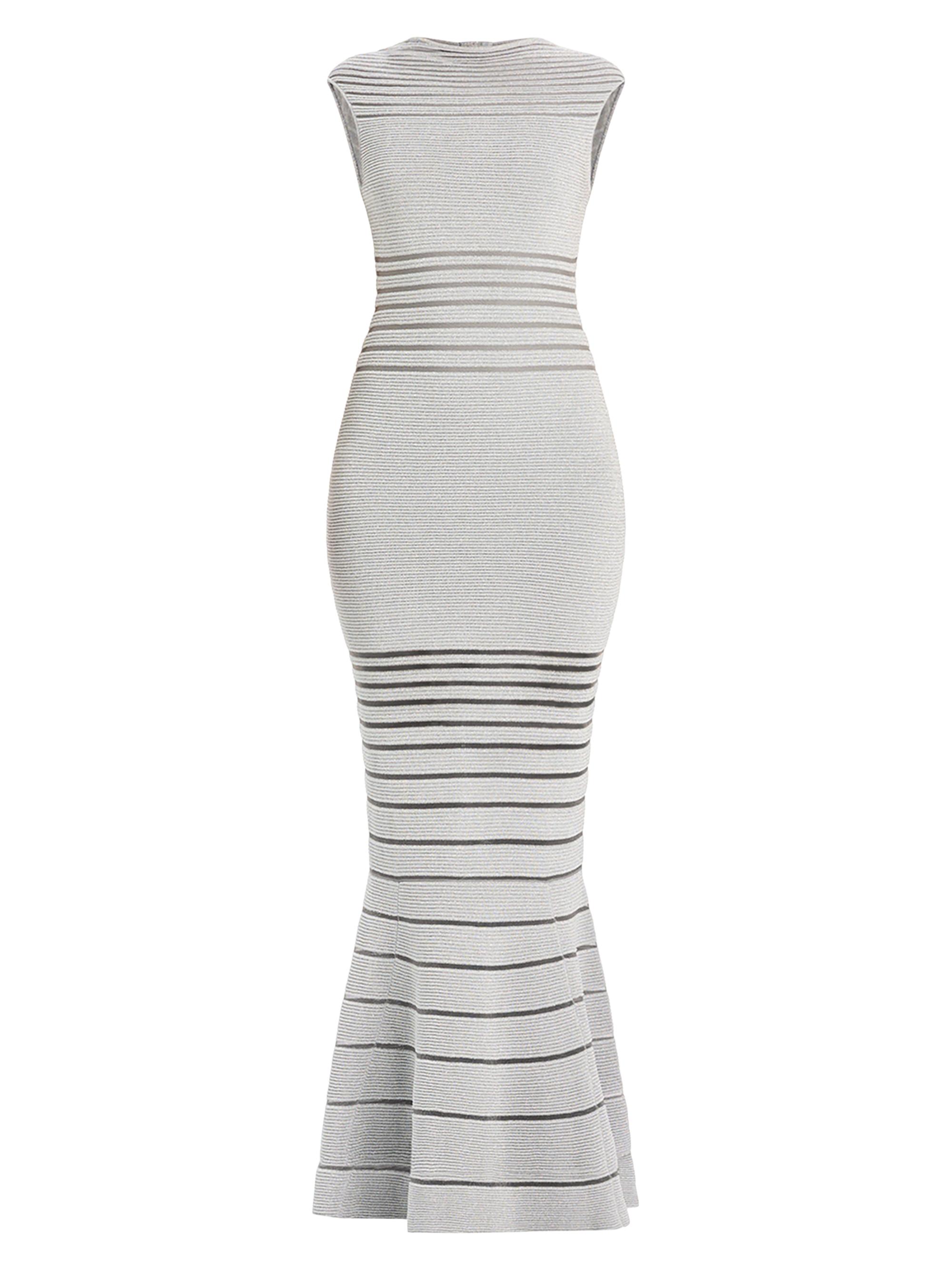 Hervé Léger Women's The Camila Sheer Stripe Mermaid Gown - Met Silver