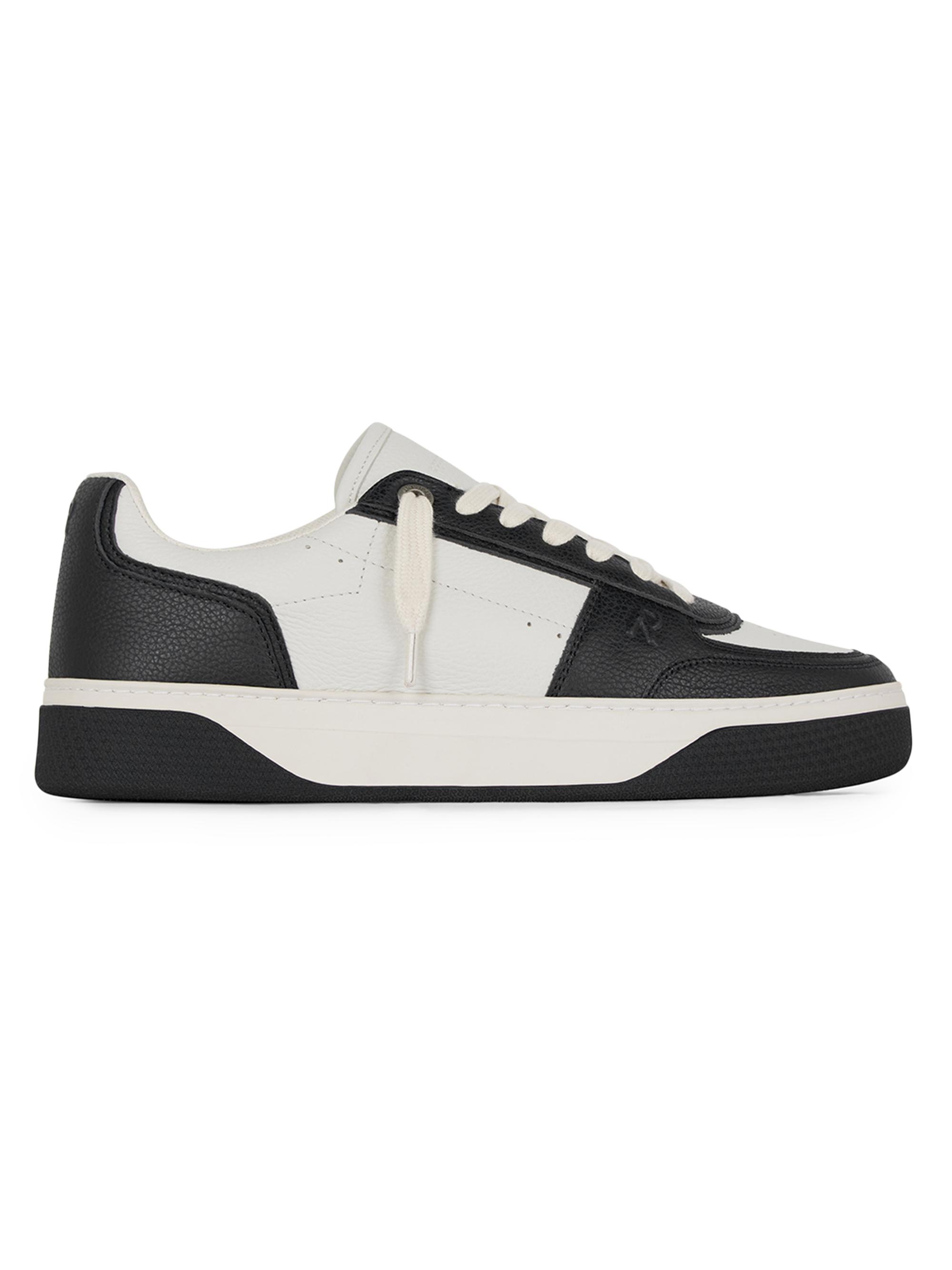 Represent Men's Initial Leather Low-Top Sneakers - Black Vintage White