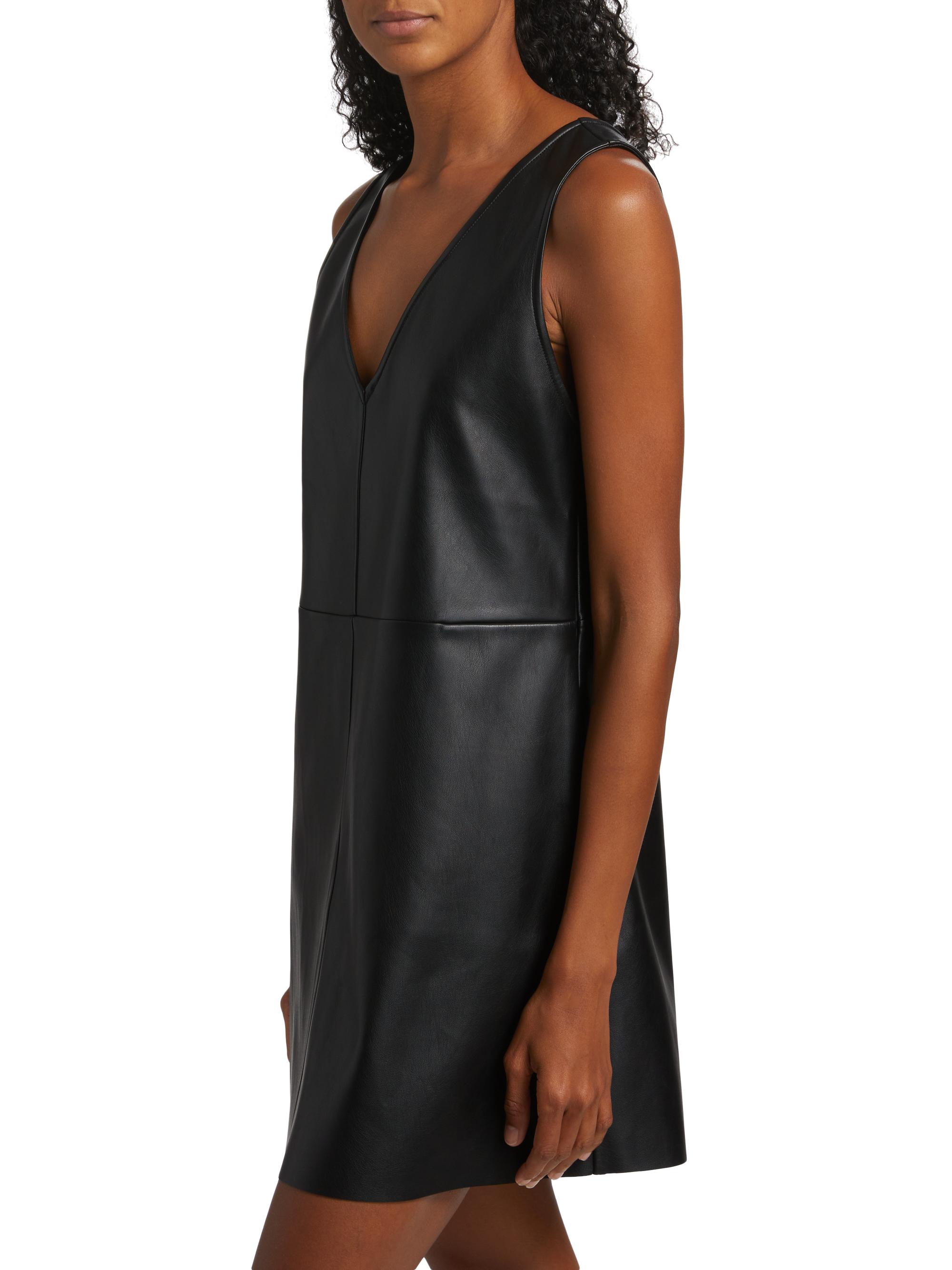 Toccin Malia Vegan Leather Shift Minidress | Saks Fifth Avenue