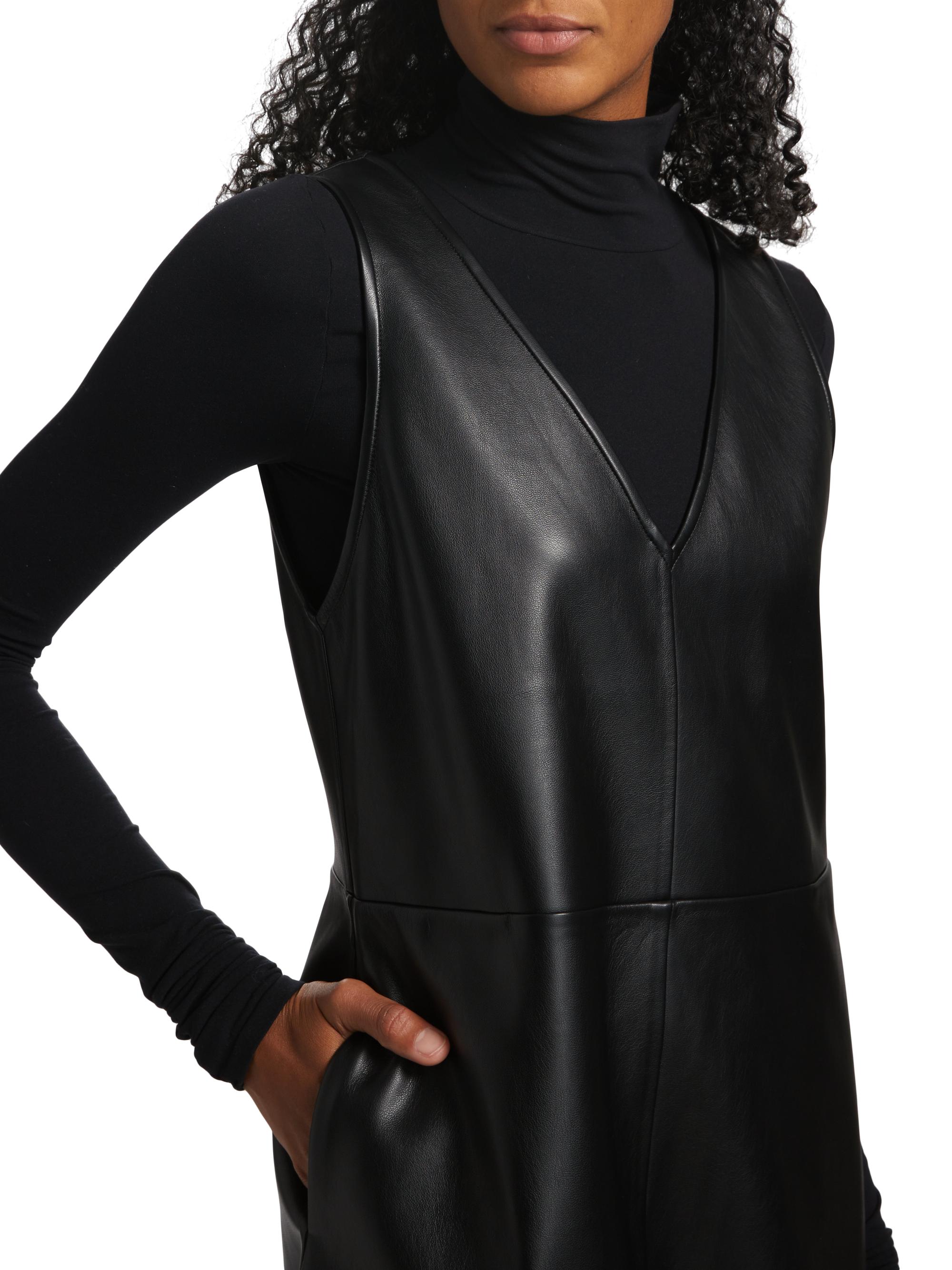 Toccin Malia Vegan Leather Shift Minidress | Saks Fifth Avenue