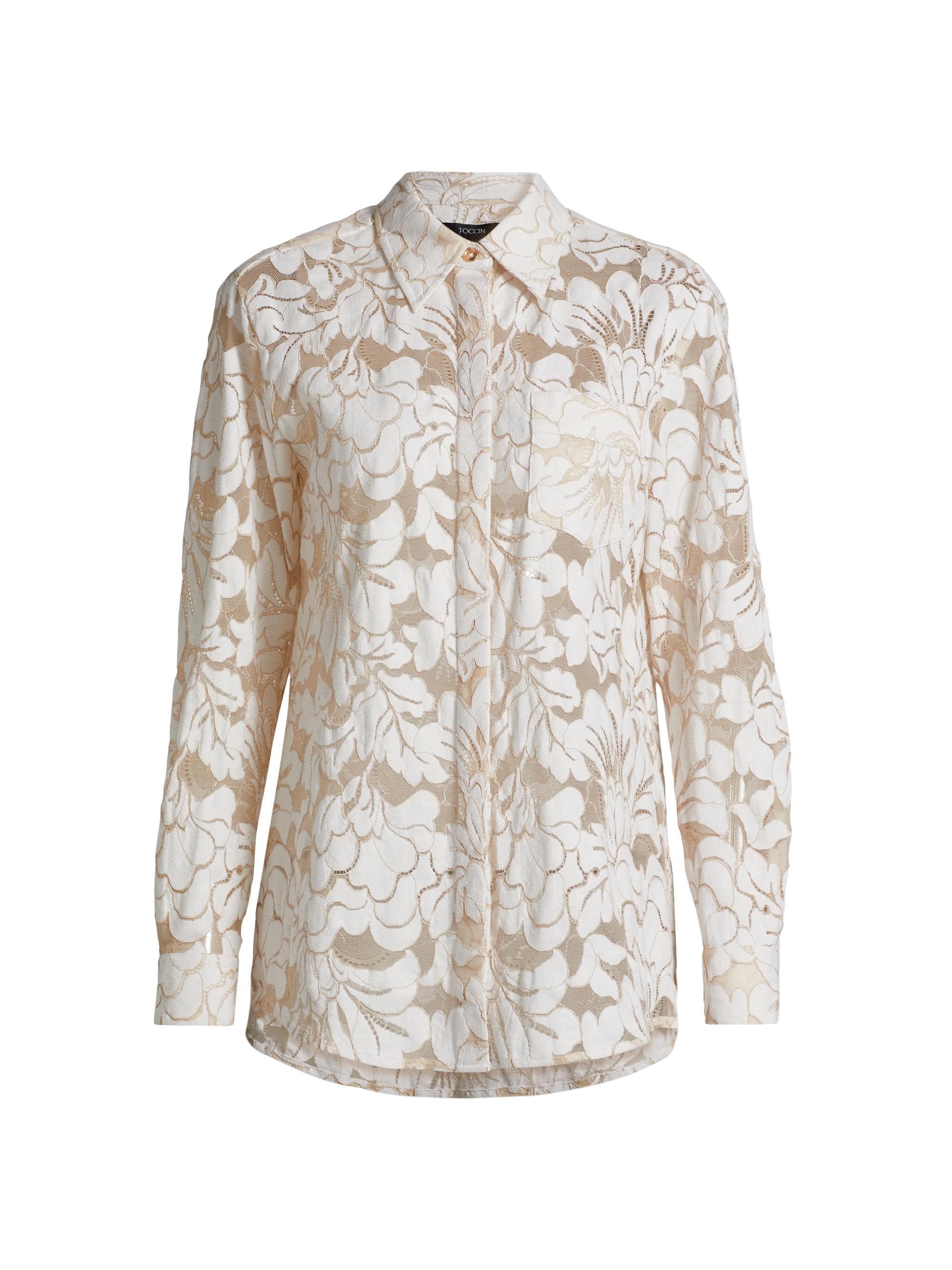 Toccin Riley Floral Boyfriend Shirt
