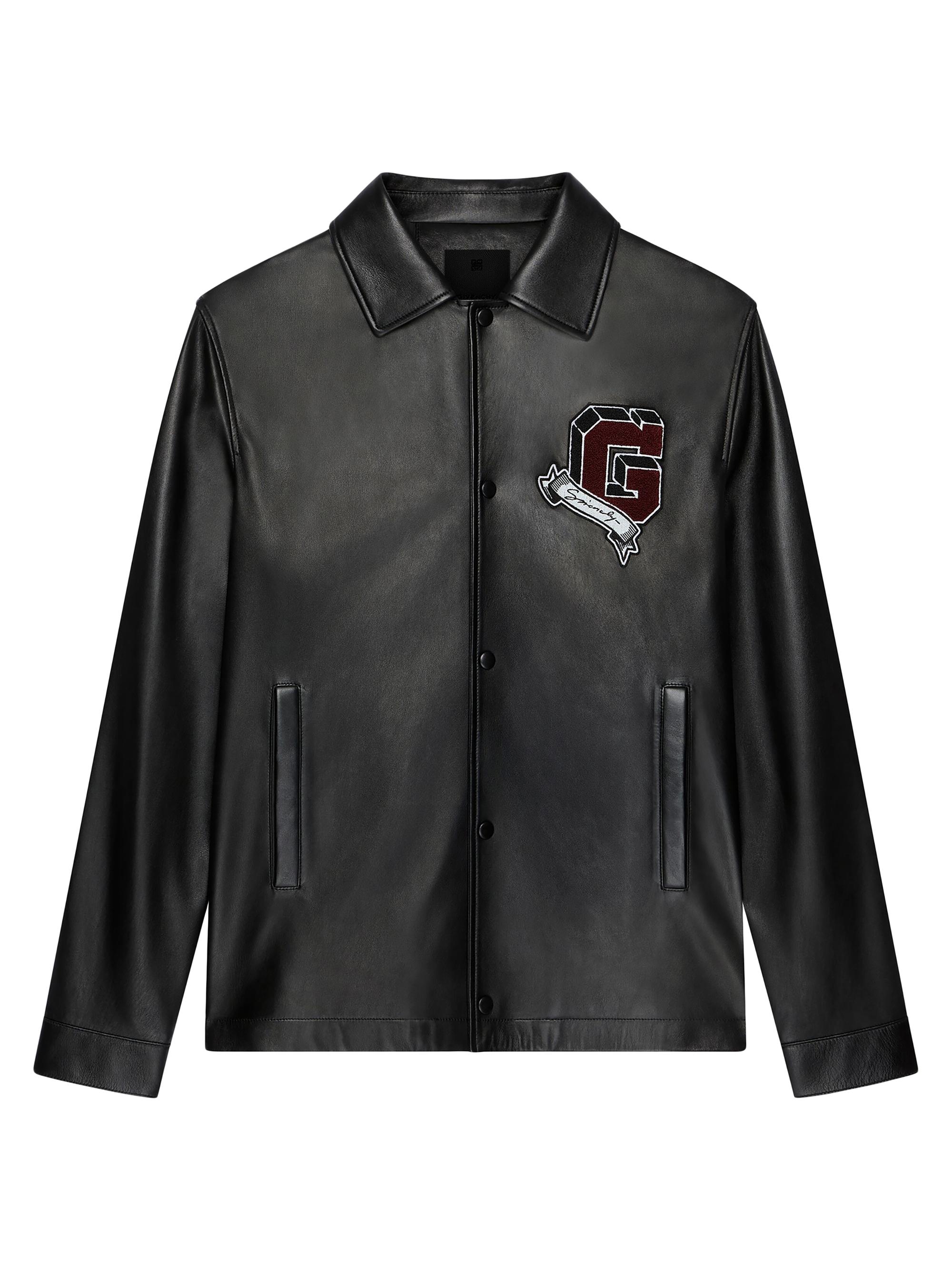 Givenchy Men's College Jacket in Leather - Black