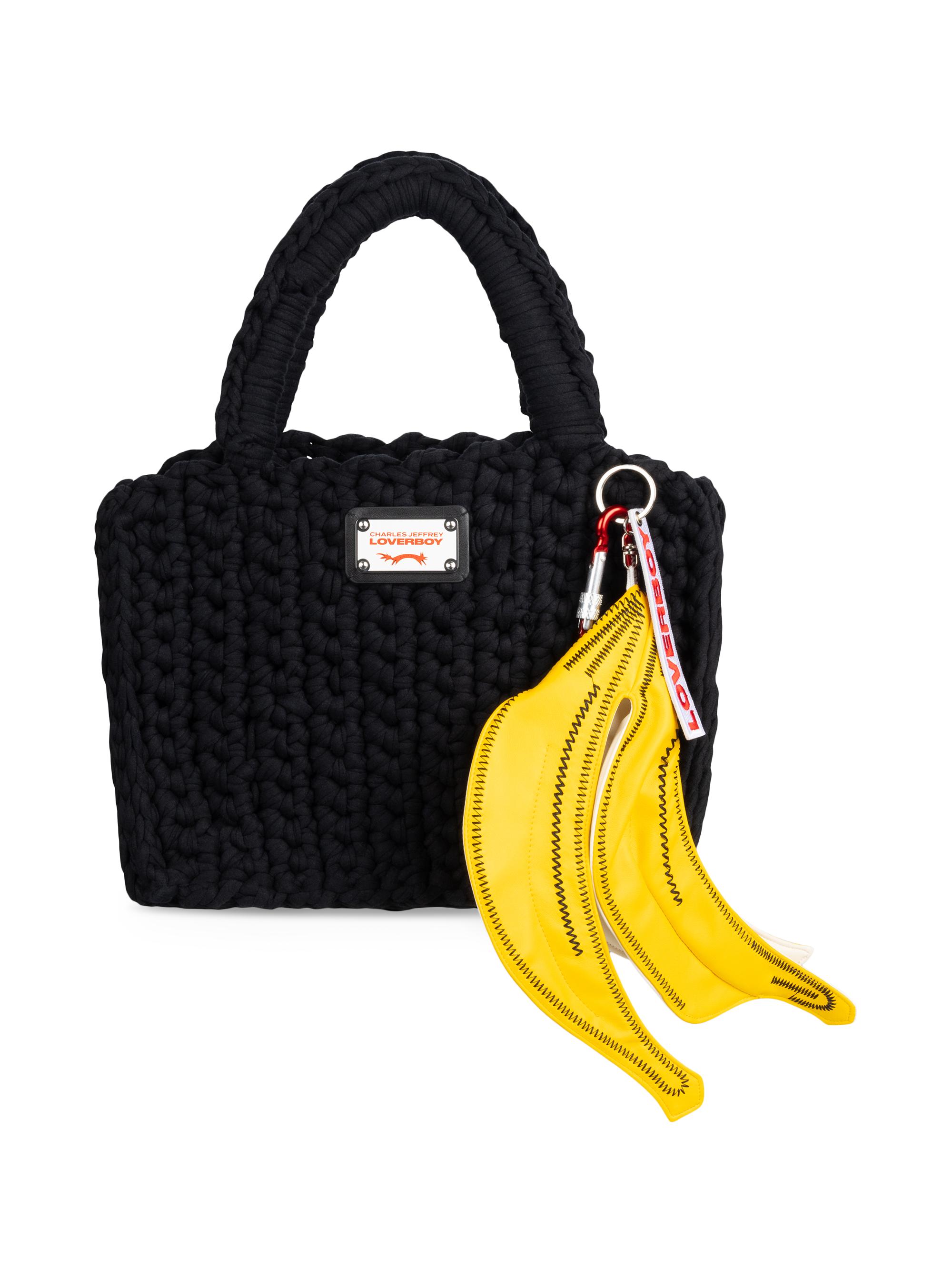 Charles Jeffrey Loverboy Banana Peel Keychain Woven Bucket Bag