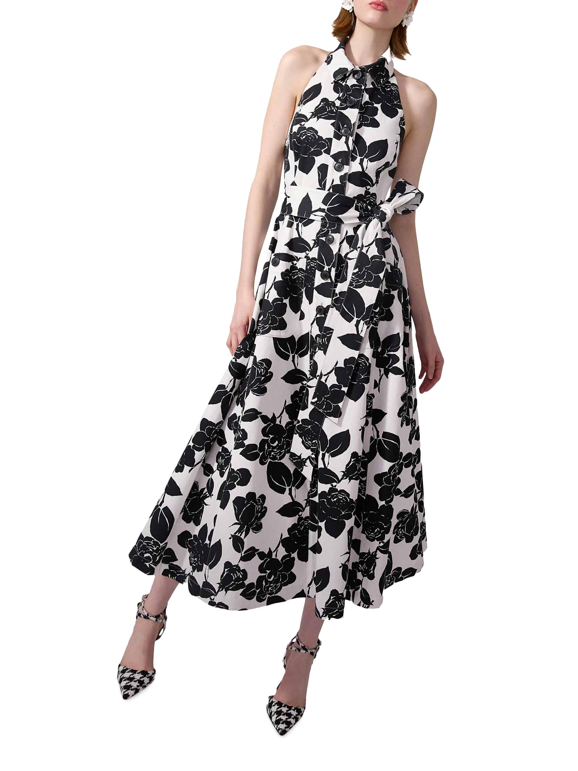 Carolina Herrera Halter Button-Front Midi-Dress | Saks Fifth Avenue