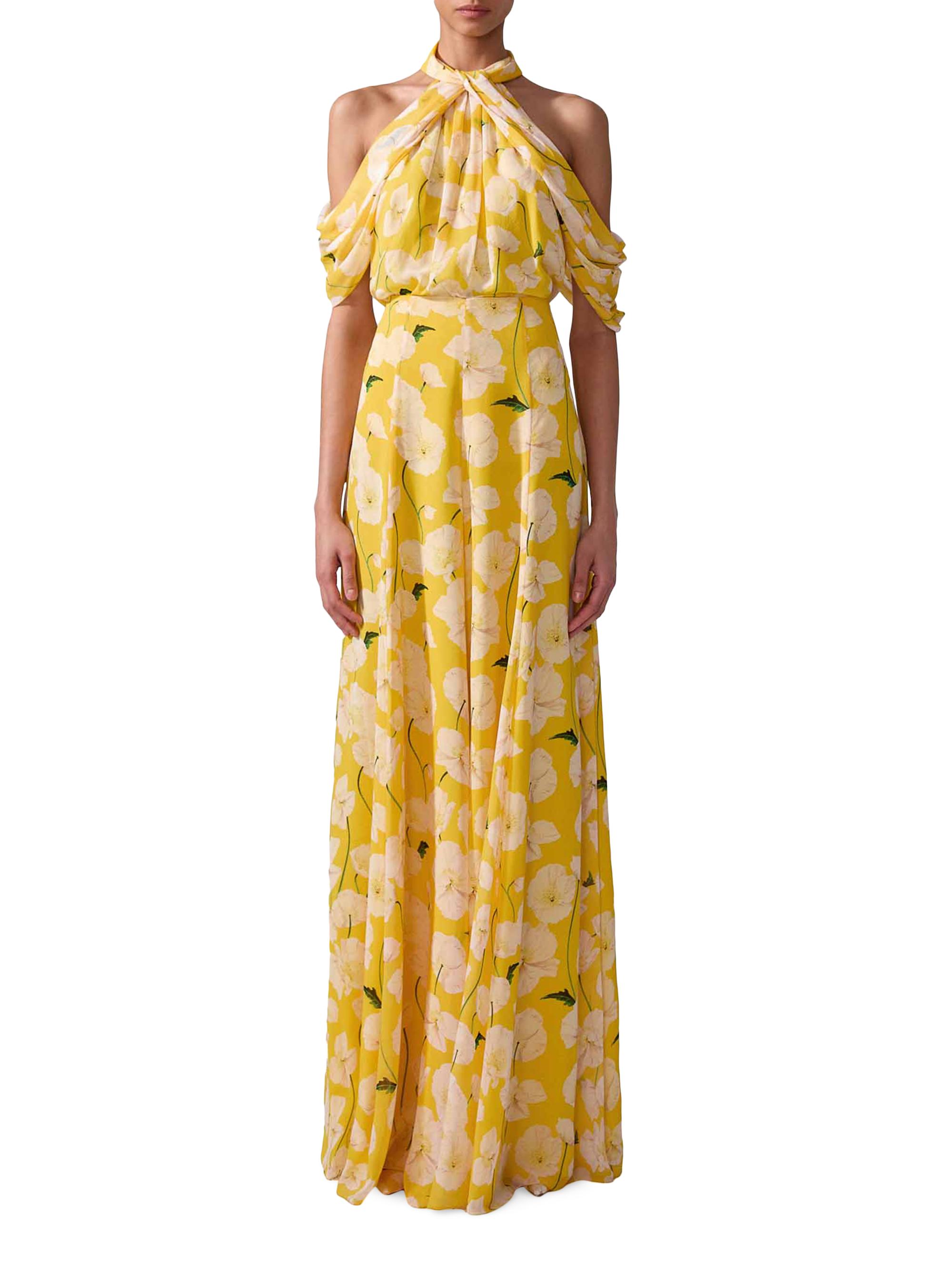 Carolina Herrera Women's Floral Halter Silk Top - White Multi