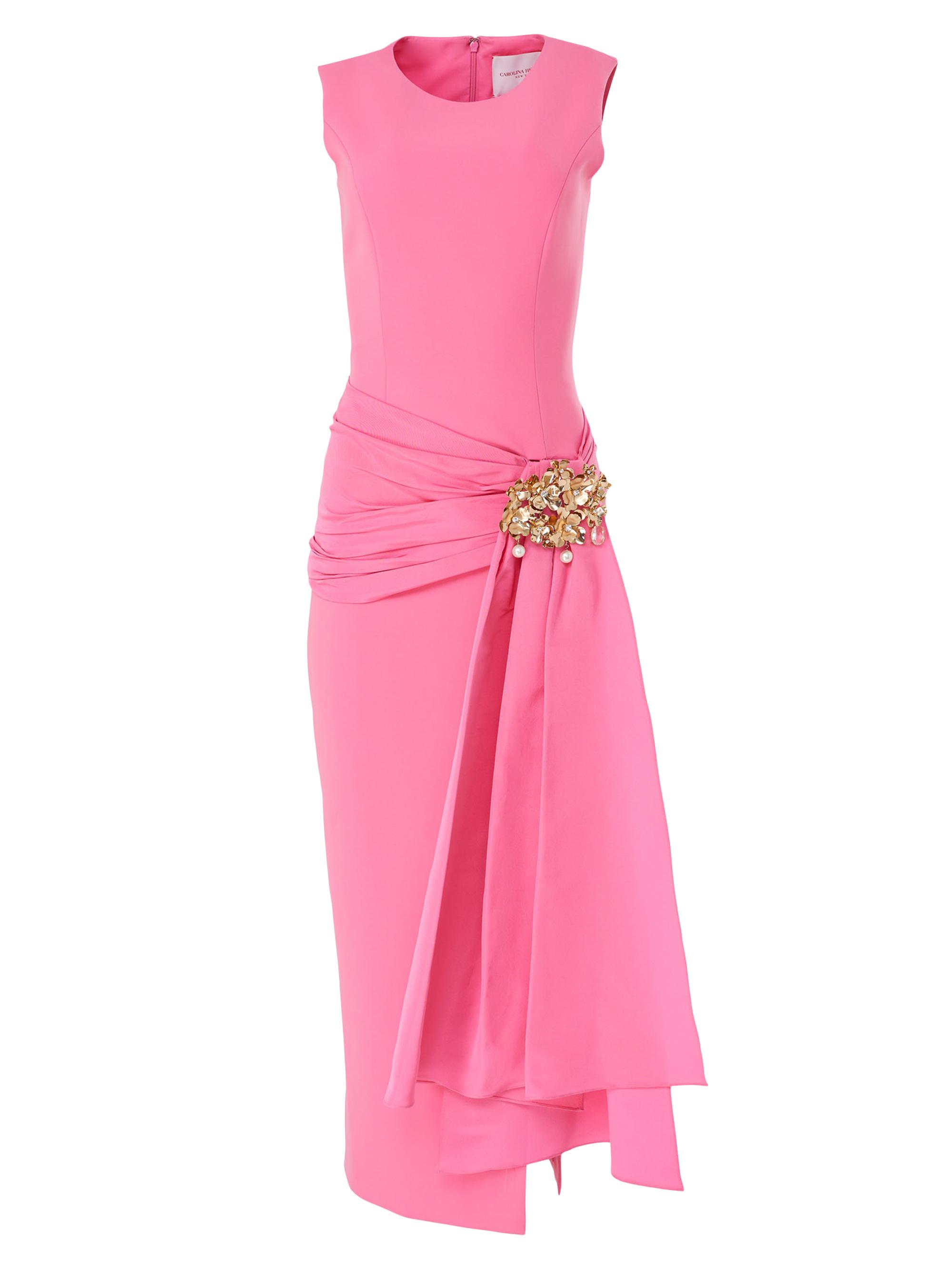 Carolina Herrera Hip Sash Sleeveless Column Gown Saks Fifth Avenue