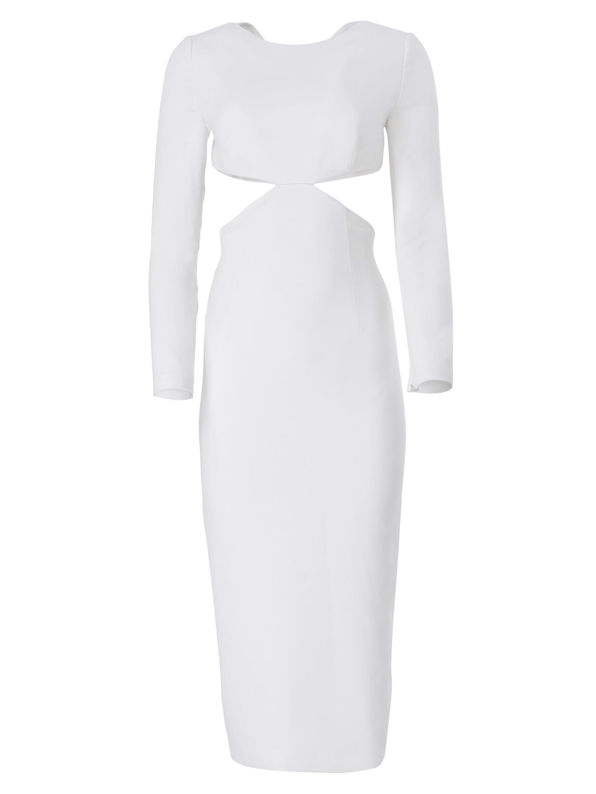 Carolina Herrera Women's Cut-Out Long-Sleeve Column Midi-Dress -
