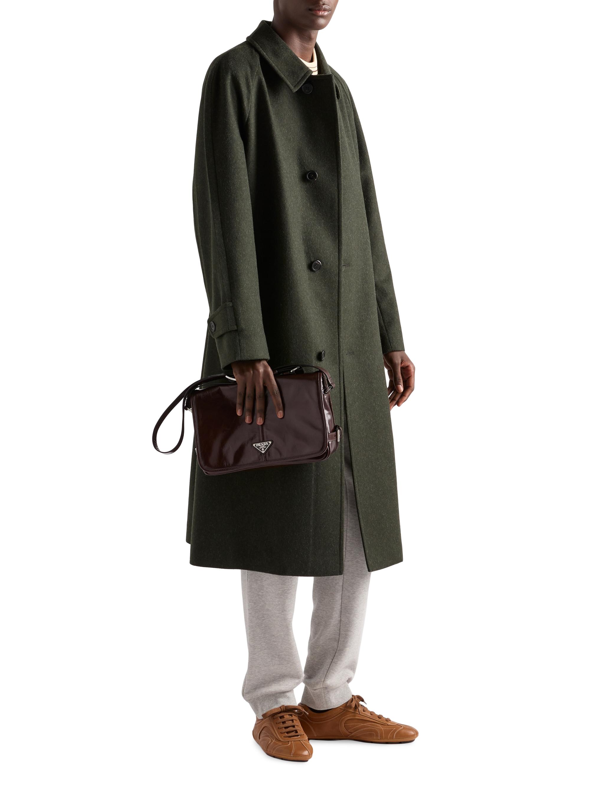 Prada Men's Leather Shoulder Bag - Dark Brown | Thumbnail 2