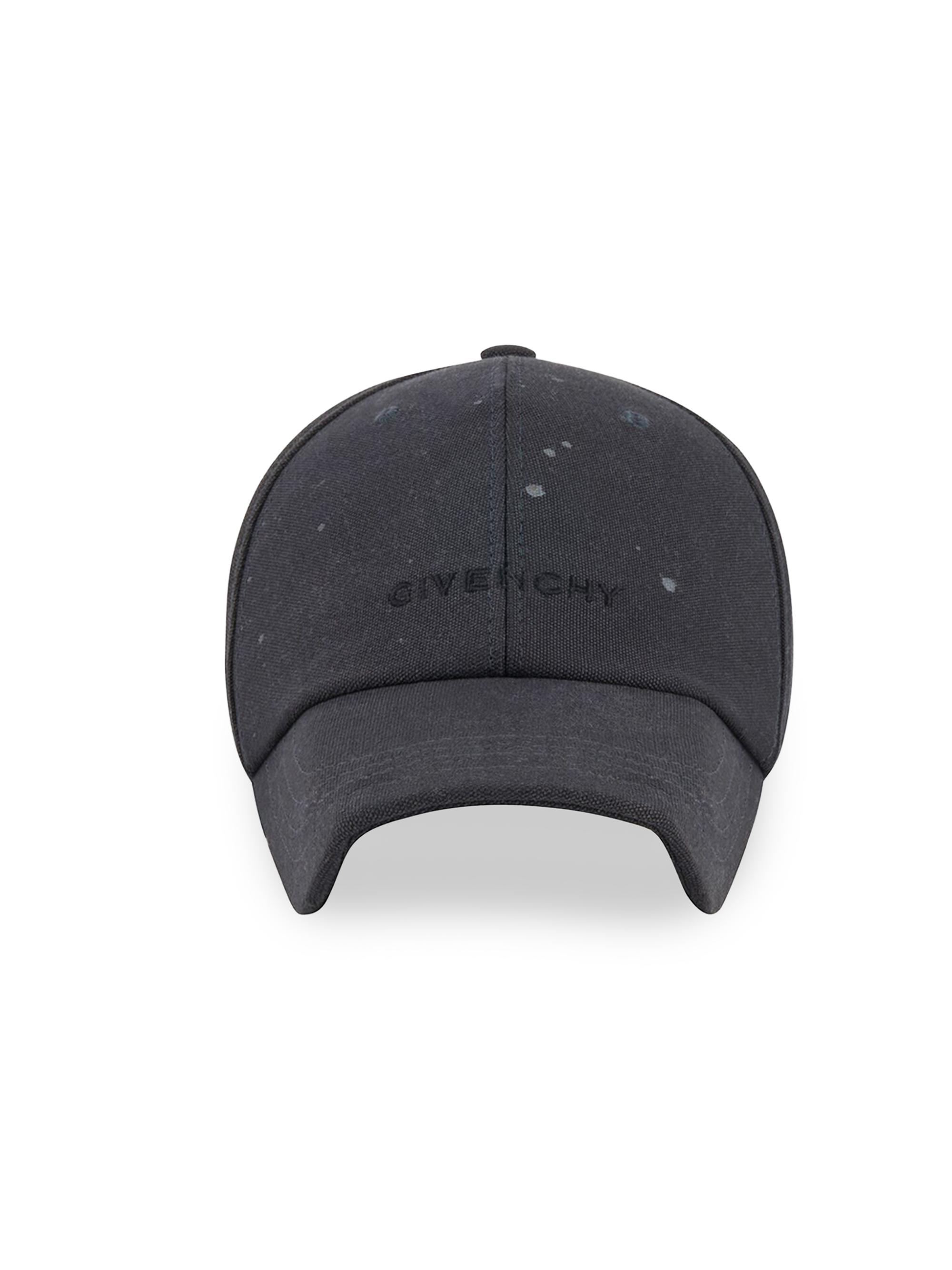 Givenchy Men's Logo Embroidered Cap in Cotton - Grey Mix