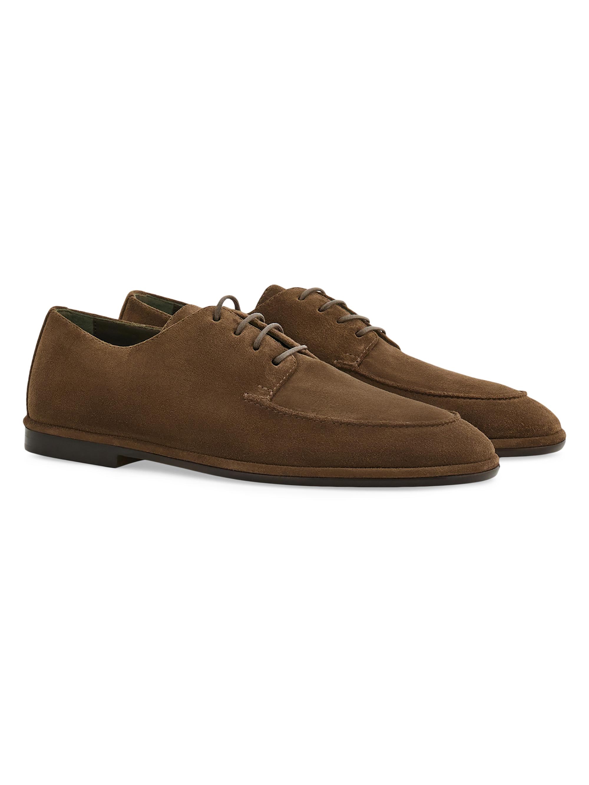 FERRAGAMO Suede Lace-Up Derby Shoes | Saks Fifth Avenue