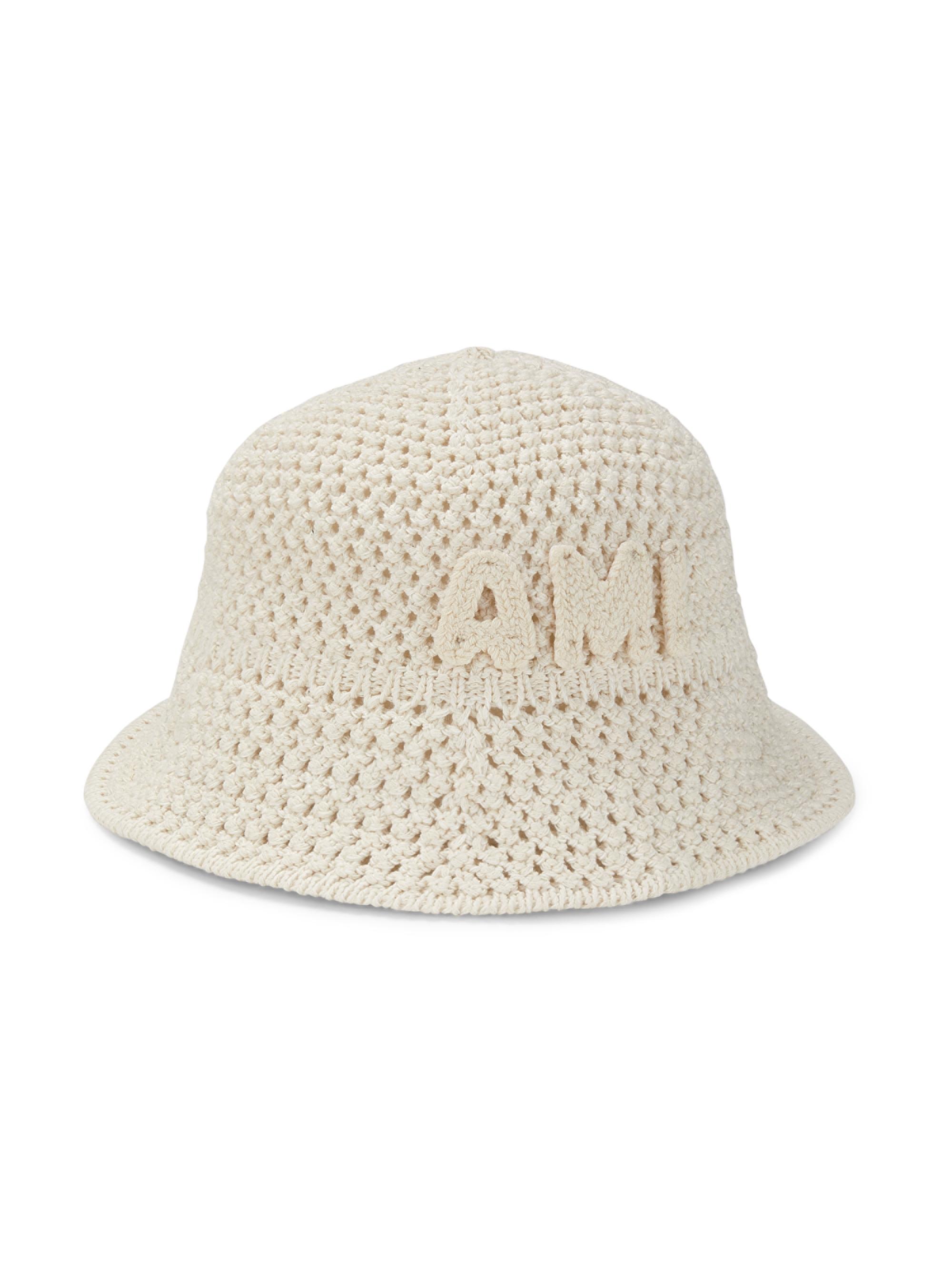 AMI Paris Men's AMI Patch Logo Bucket Hat - White Cream