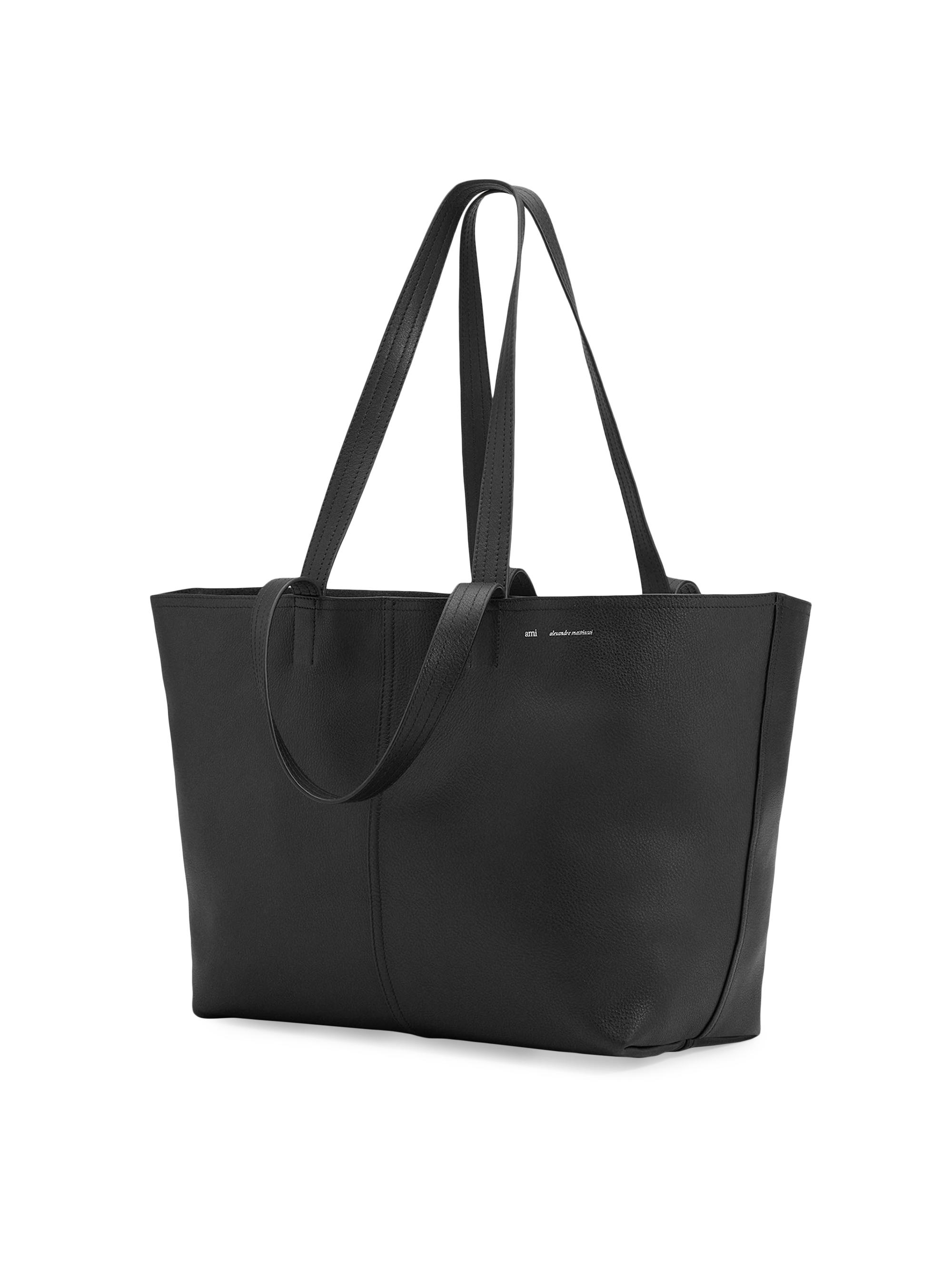 AMI Paris Midi Leather Tote Bag | Saks Fifth Avenue