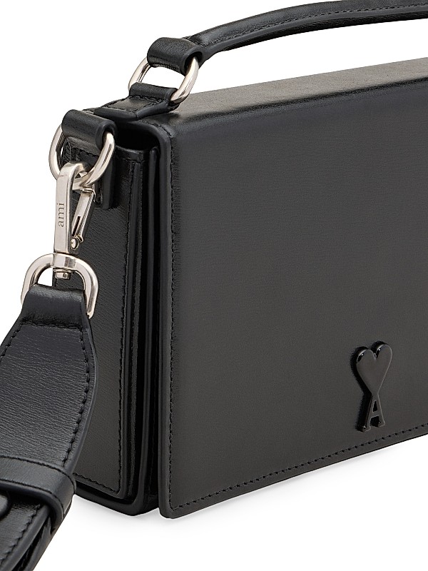 Shop AMI Paris Ami de Coeur Leather Lunch Box Bag | Saks Shop AMI Paris Ami de Coeur Leather Lunch Box Bag | Saks