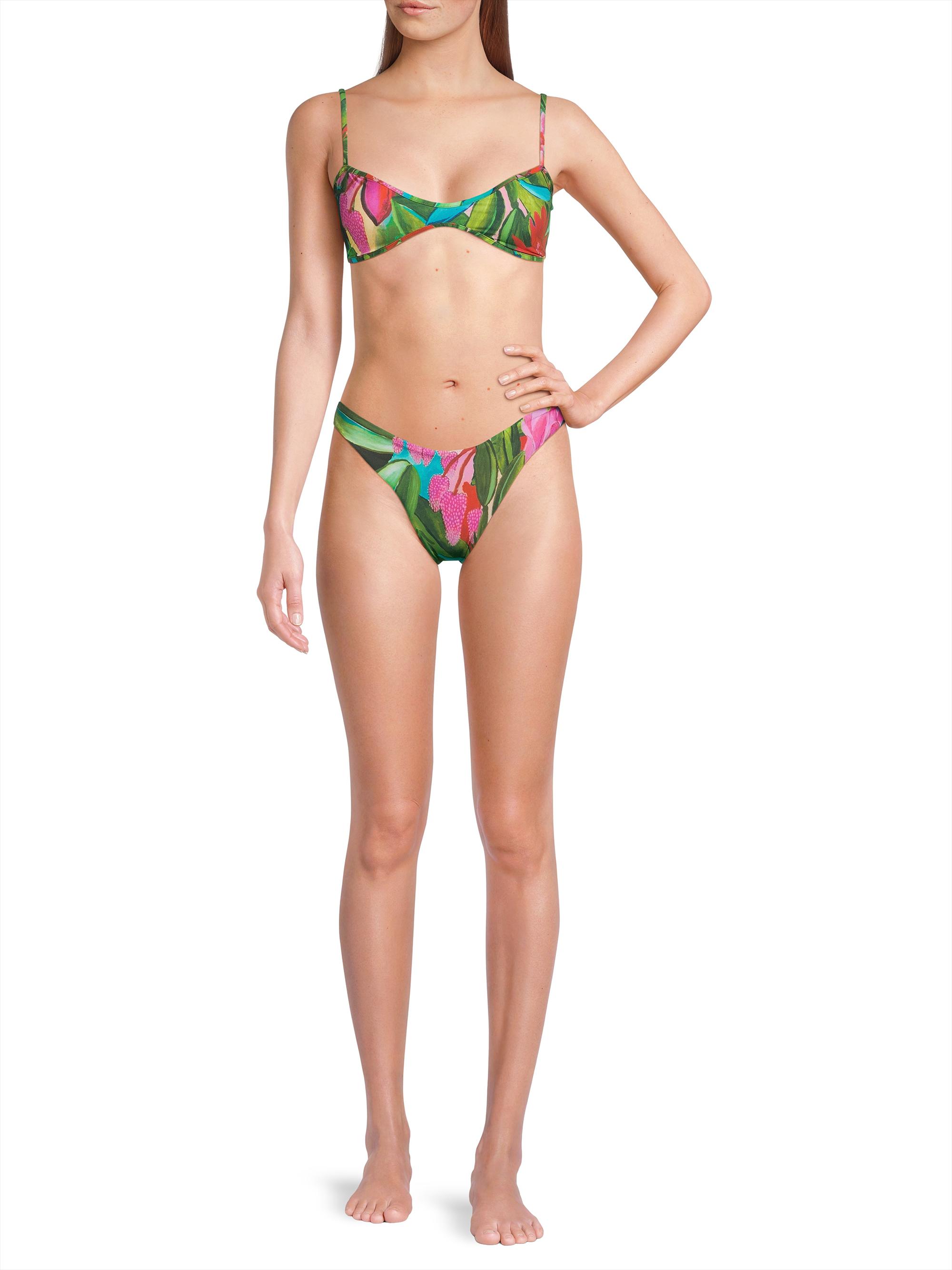 Farm Rio Jardin de Reve Low-Rise Bikini Bottoms | Saks Fifth