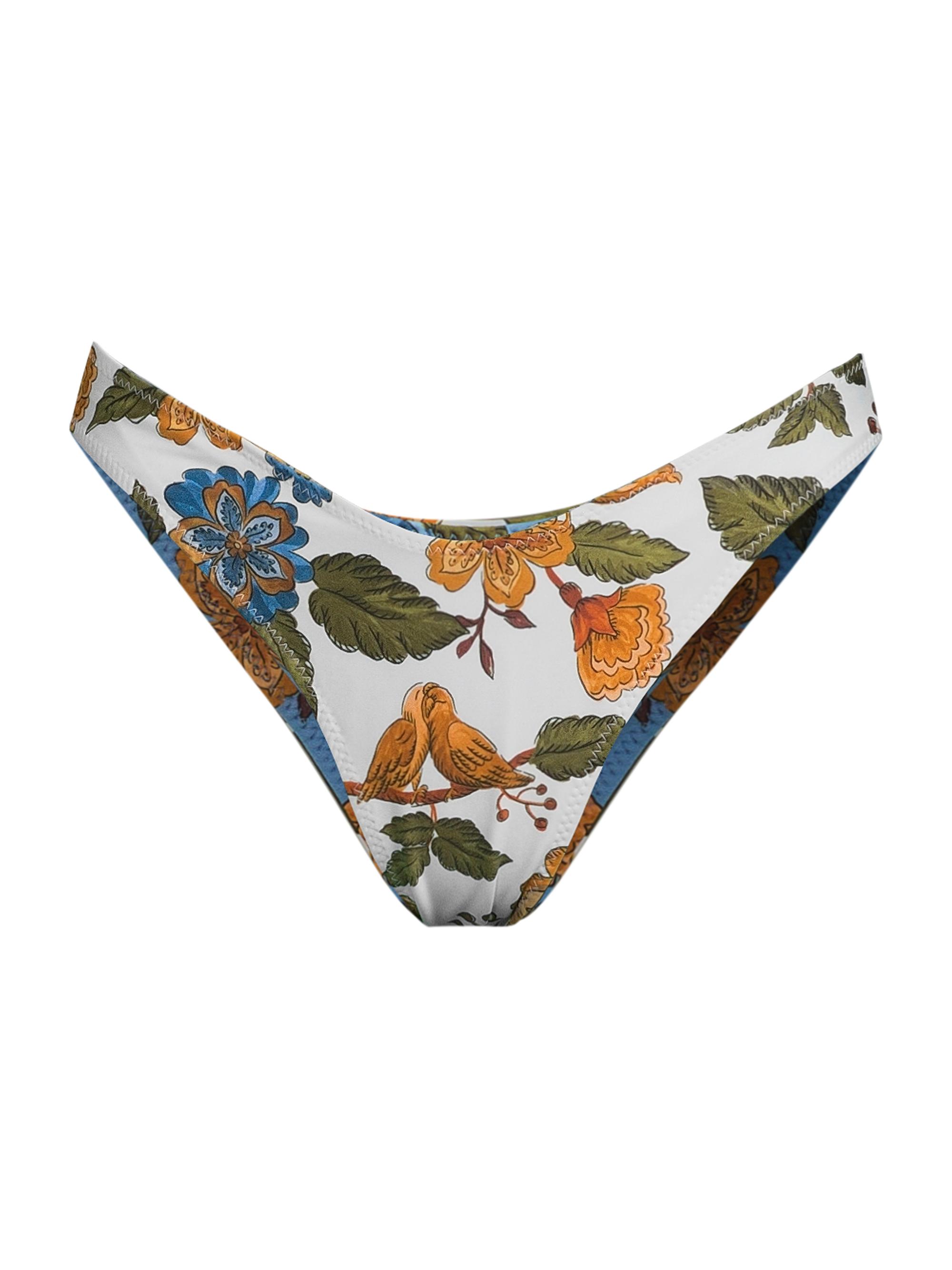 Farm Rio Women's Garden Scarf Bikini Bottom - Blue